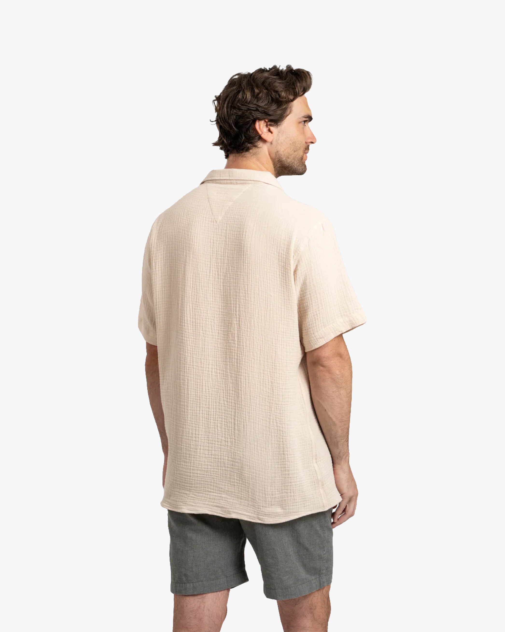 Camisa Waffler Corta Beige