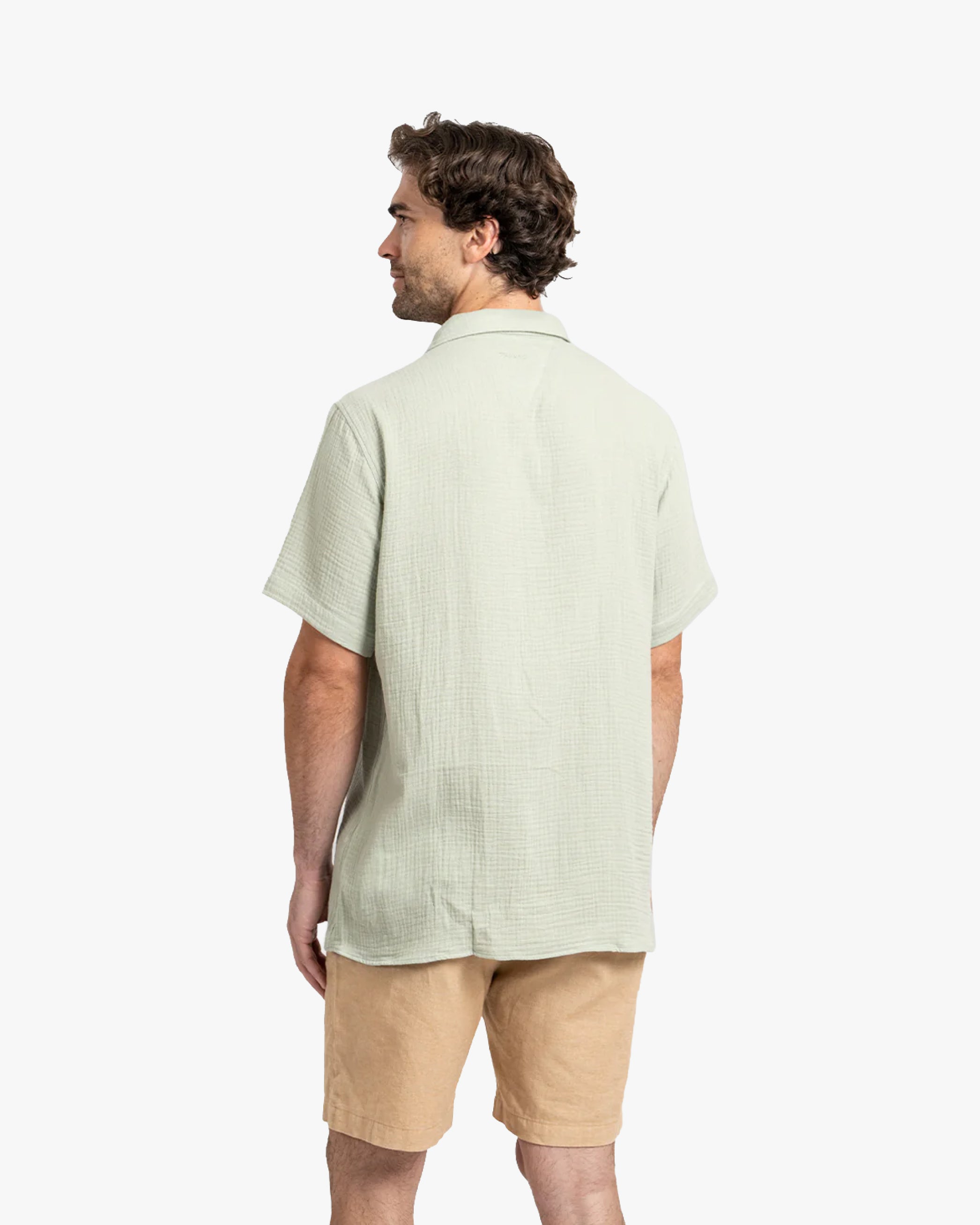 Camisa Waffler Corta Pistacho
