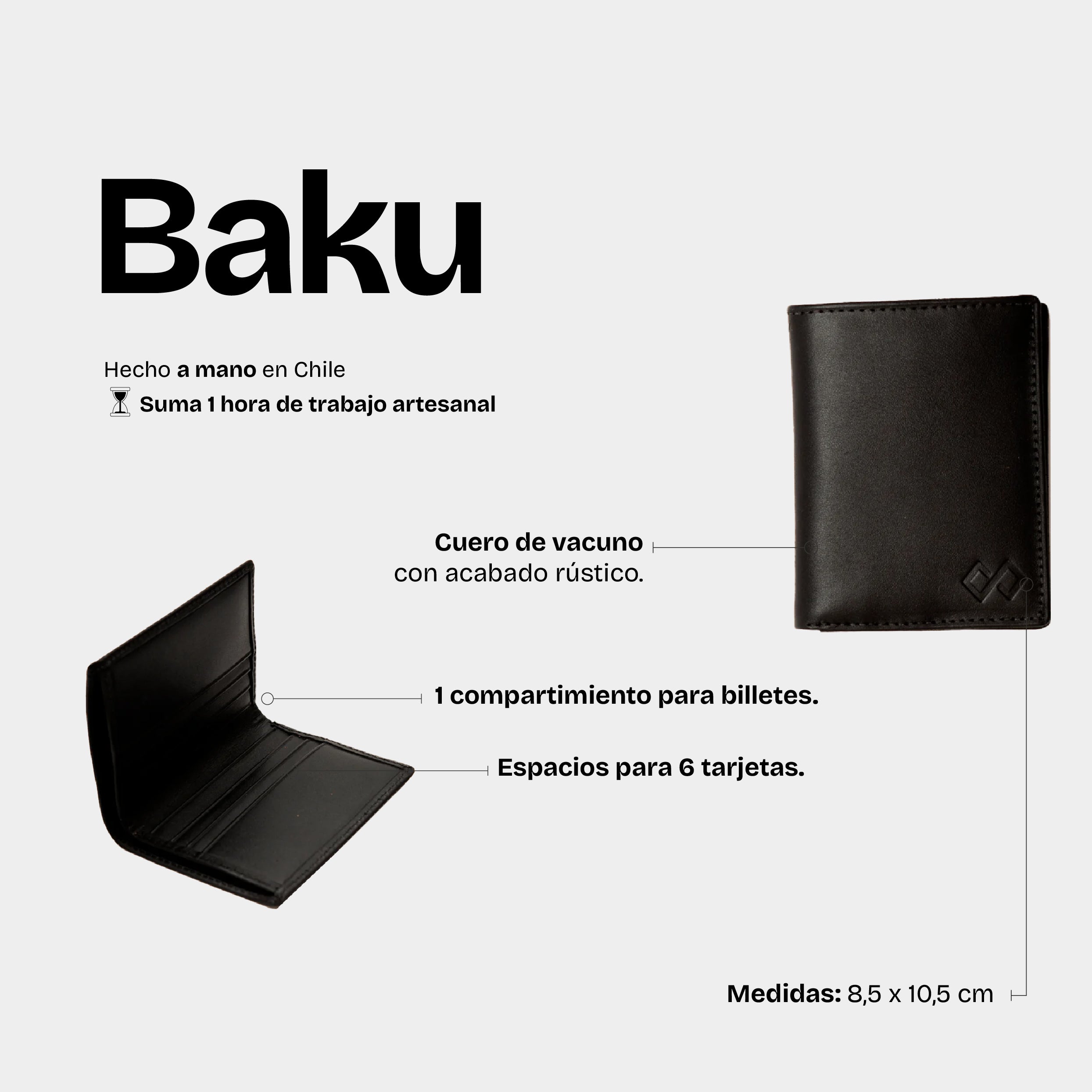 Billetera Baku Negro