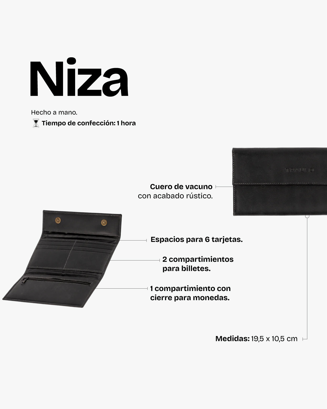 Billetera Niza Negro - Trauko