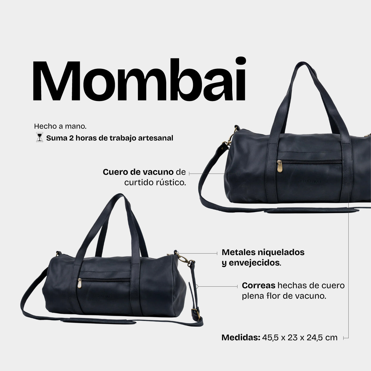 Bolso Mombai Negro - Trauko