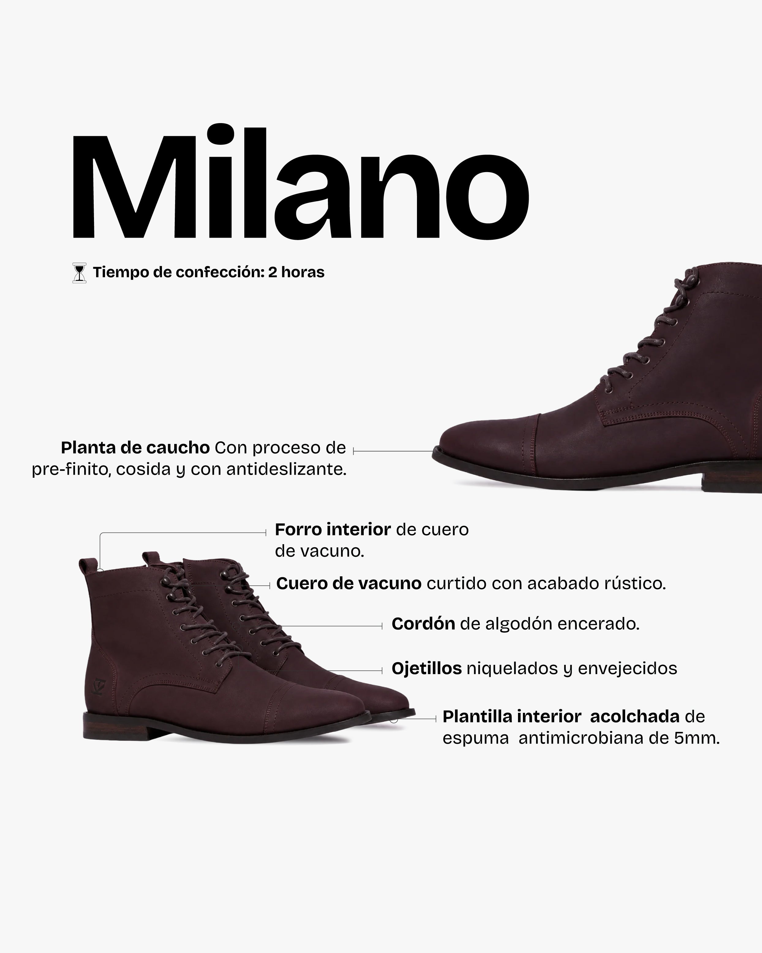 Botín Hombre Milano Brandy