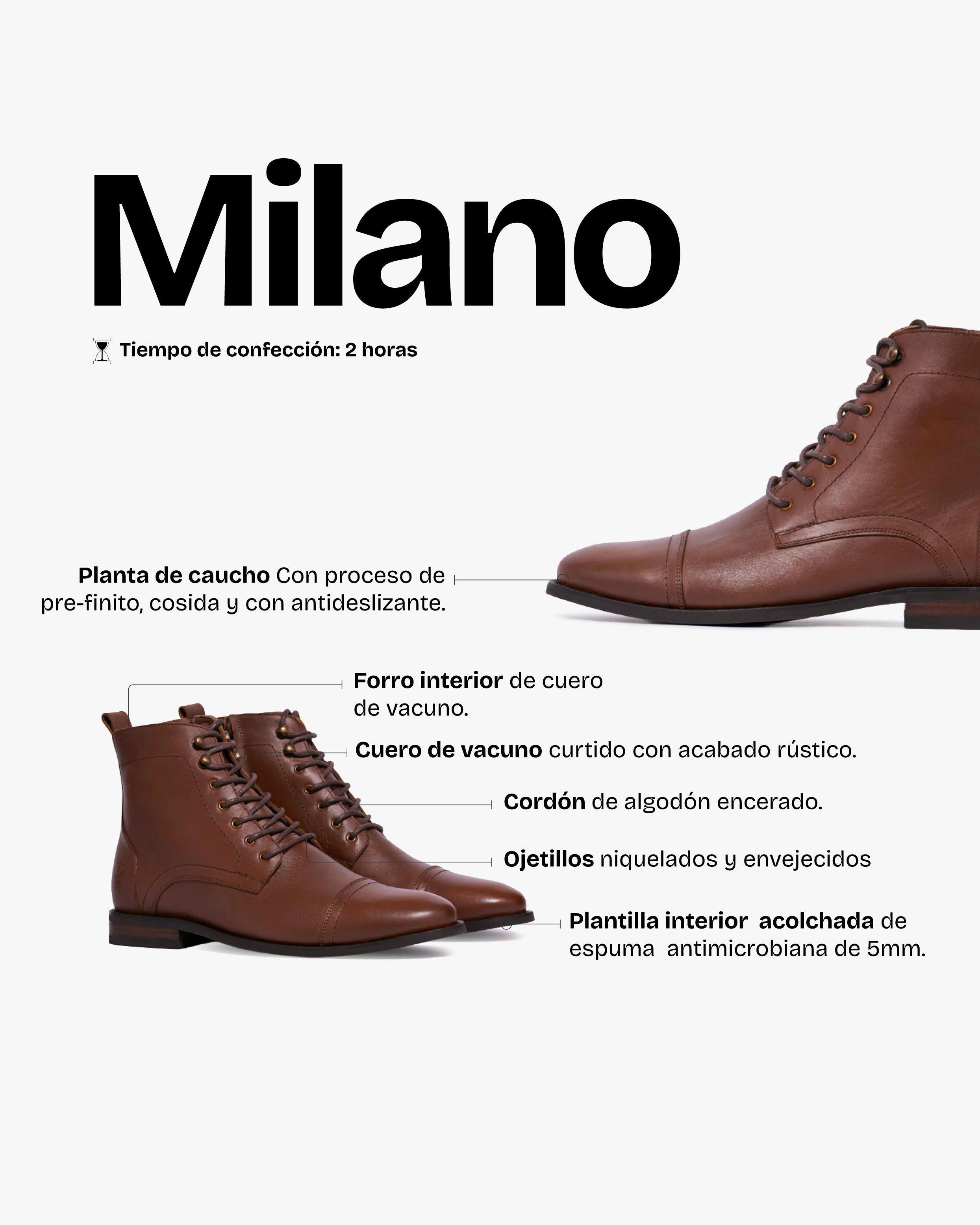 Botín Hombre Milano Camel
