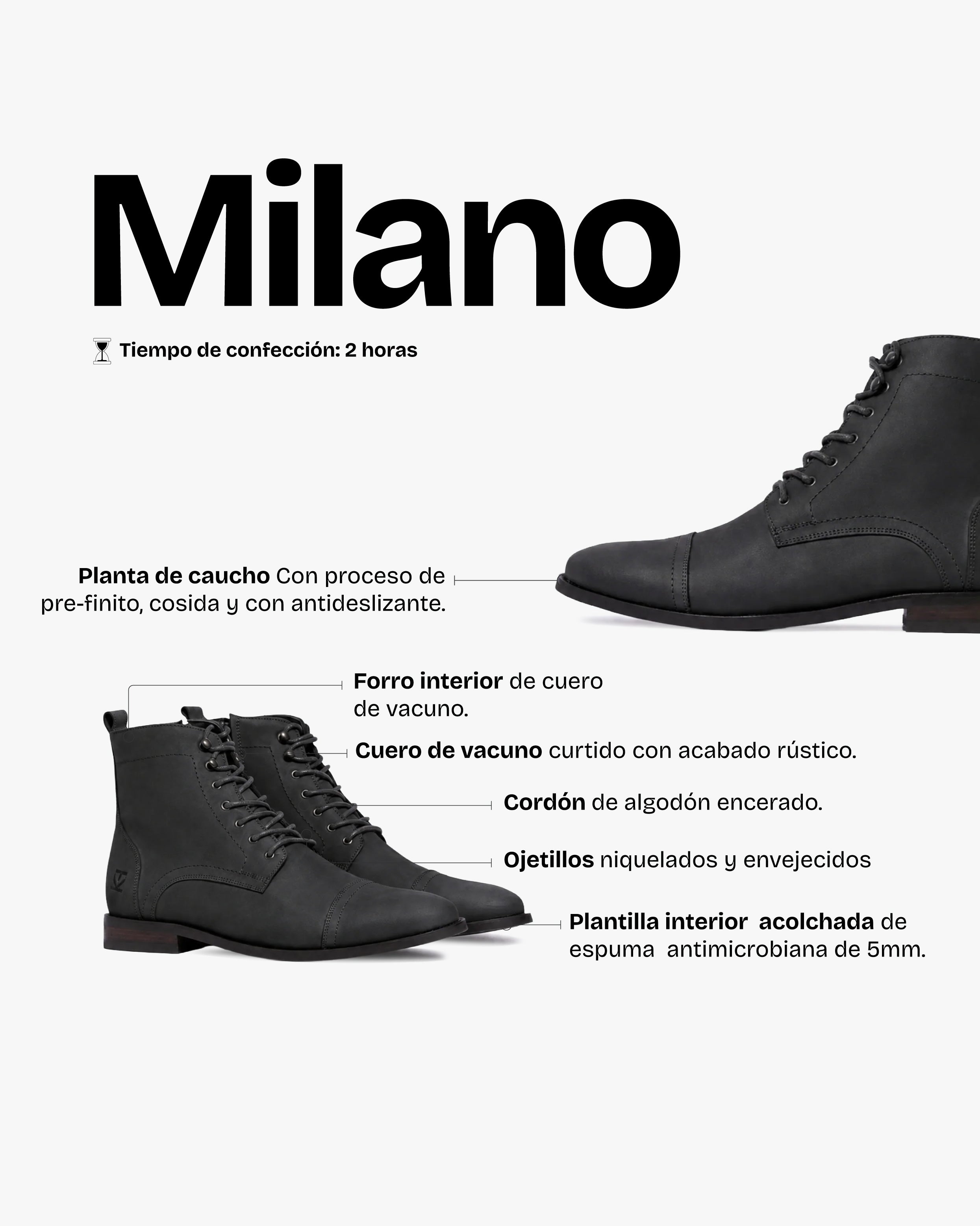 Botín Hombre Milano Mate