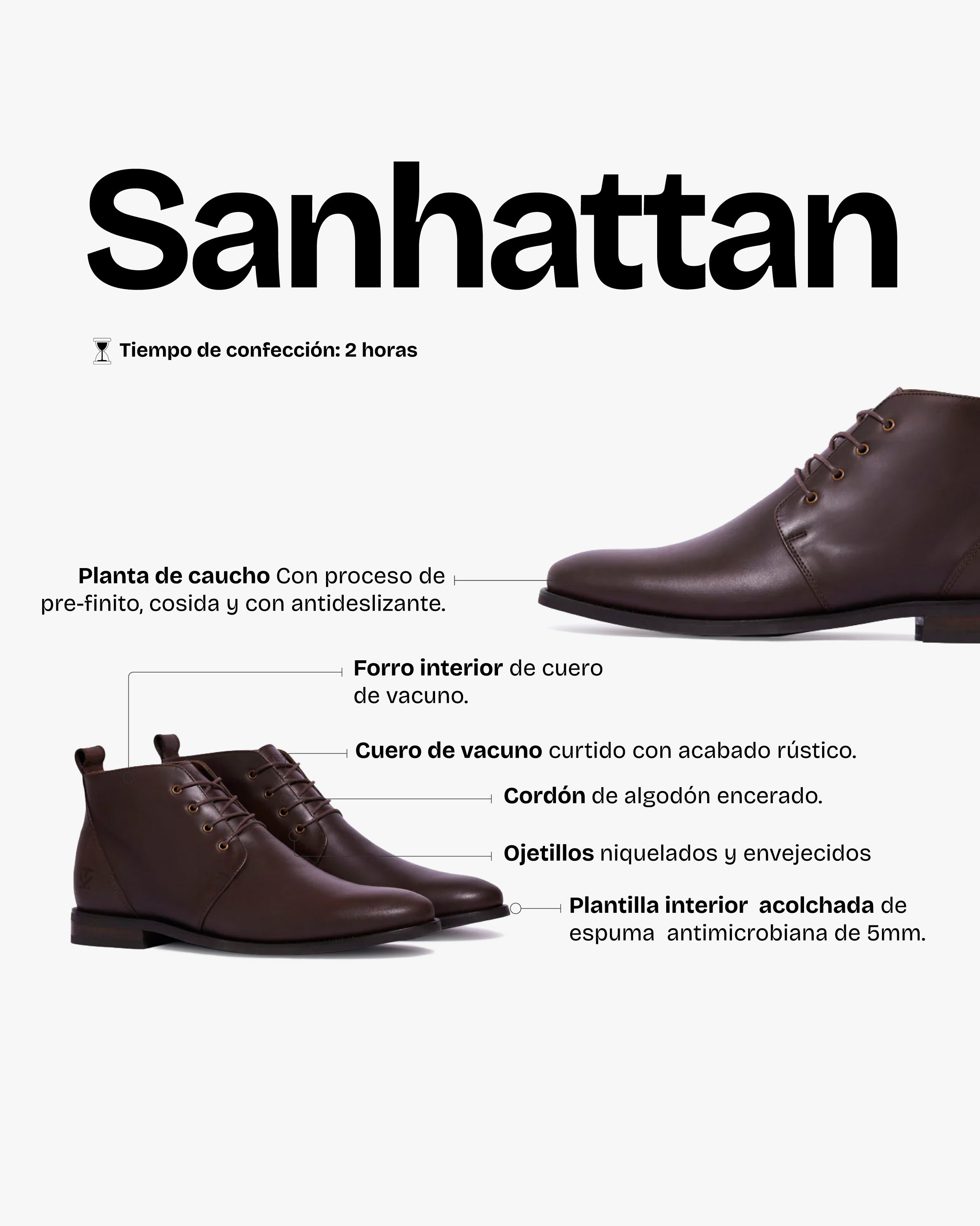 Botín Hombre Sanhattan Chocolate