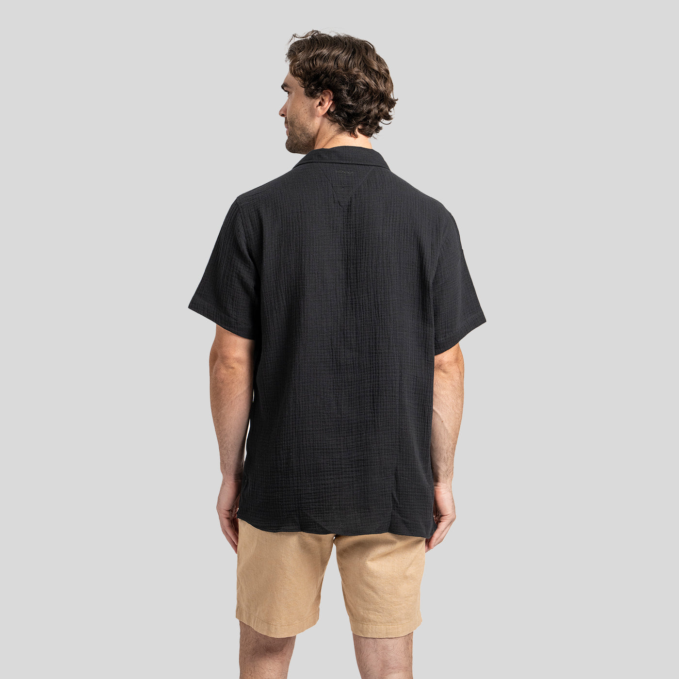 Camisa Waffler Corta Negro