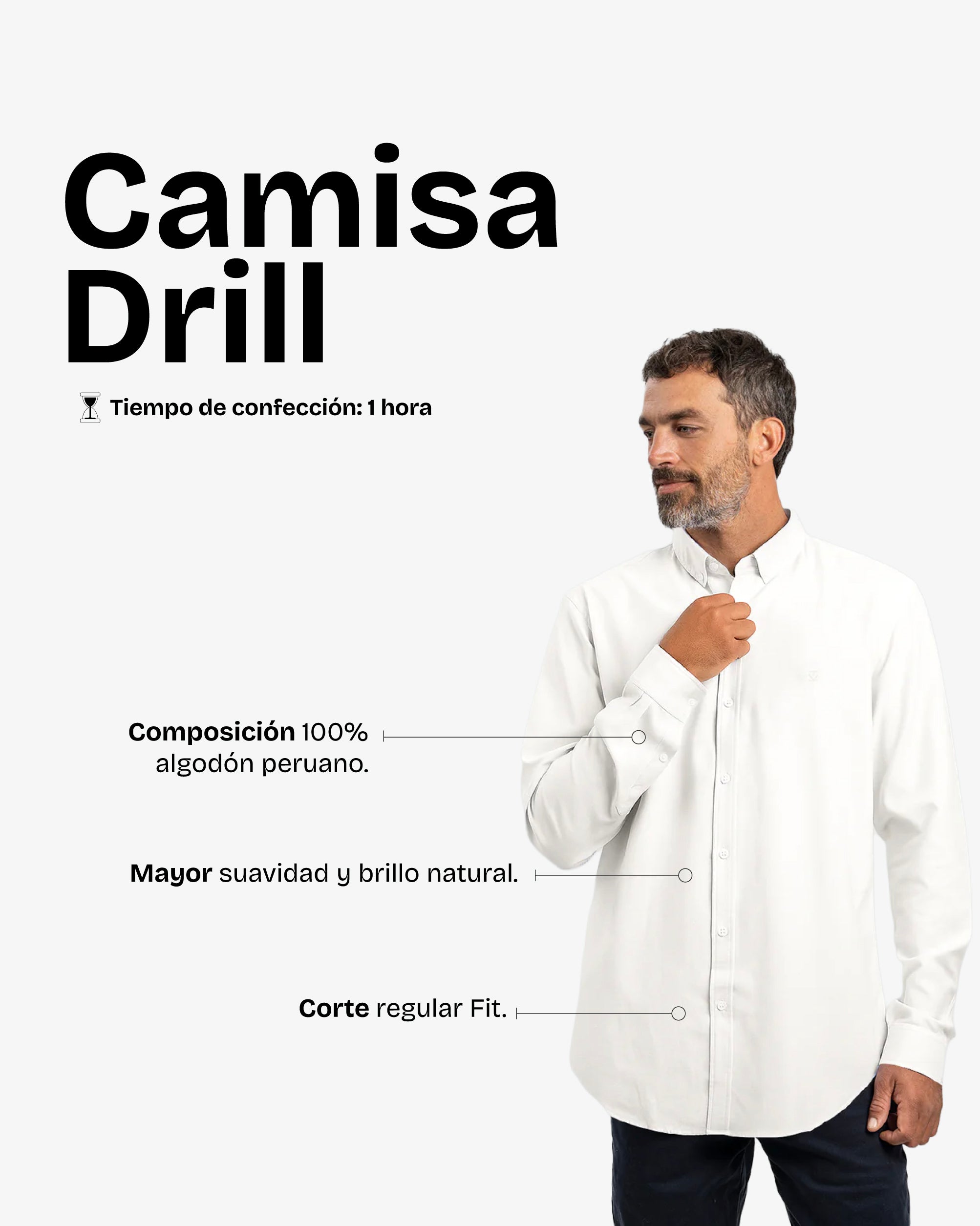 Camisa Drill Blanco