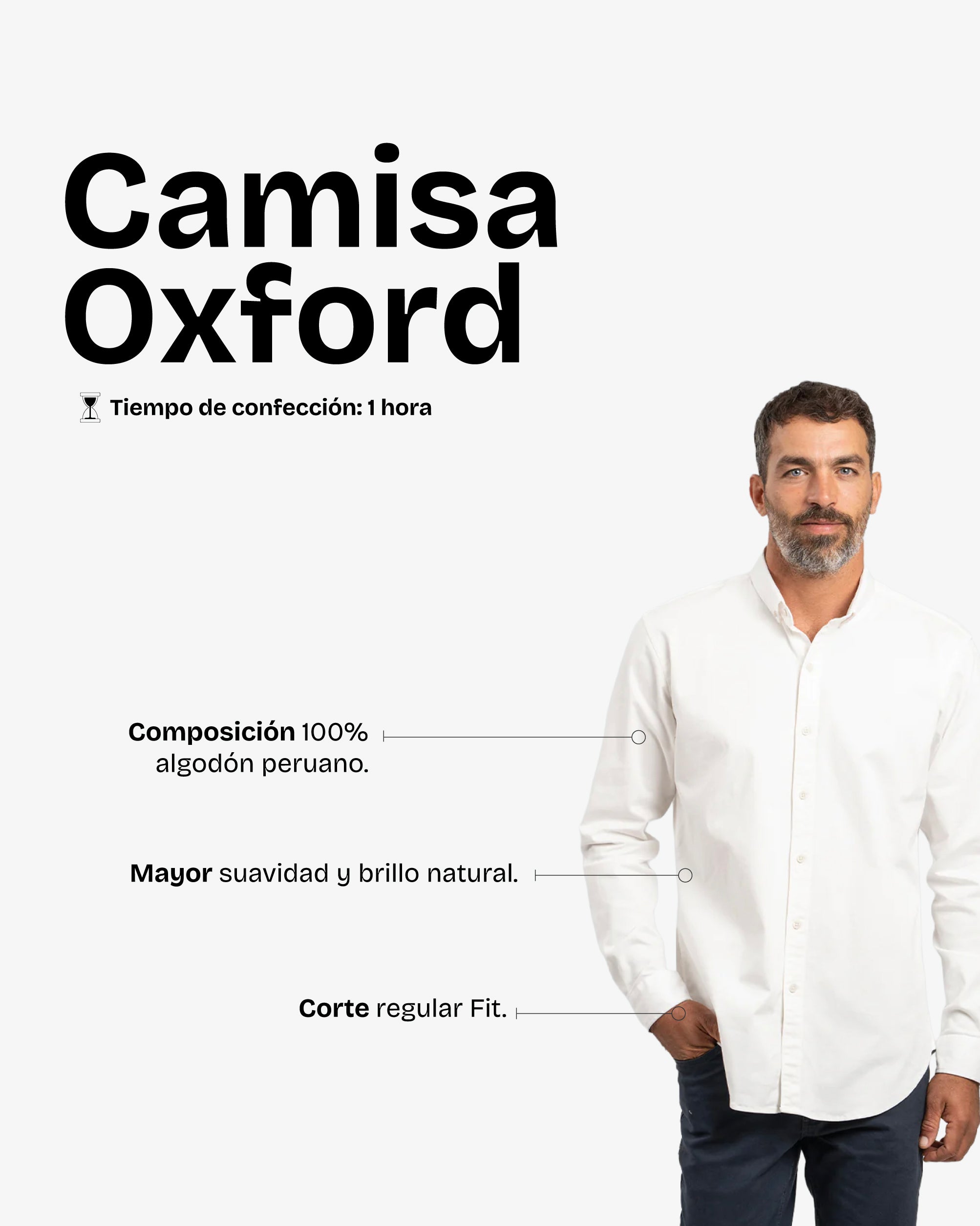 Camisa Oxford Blanco