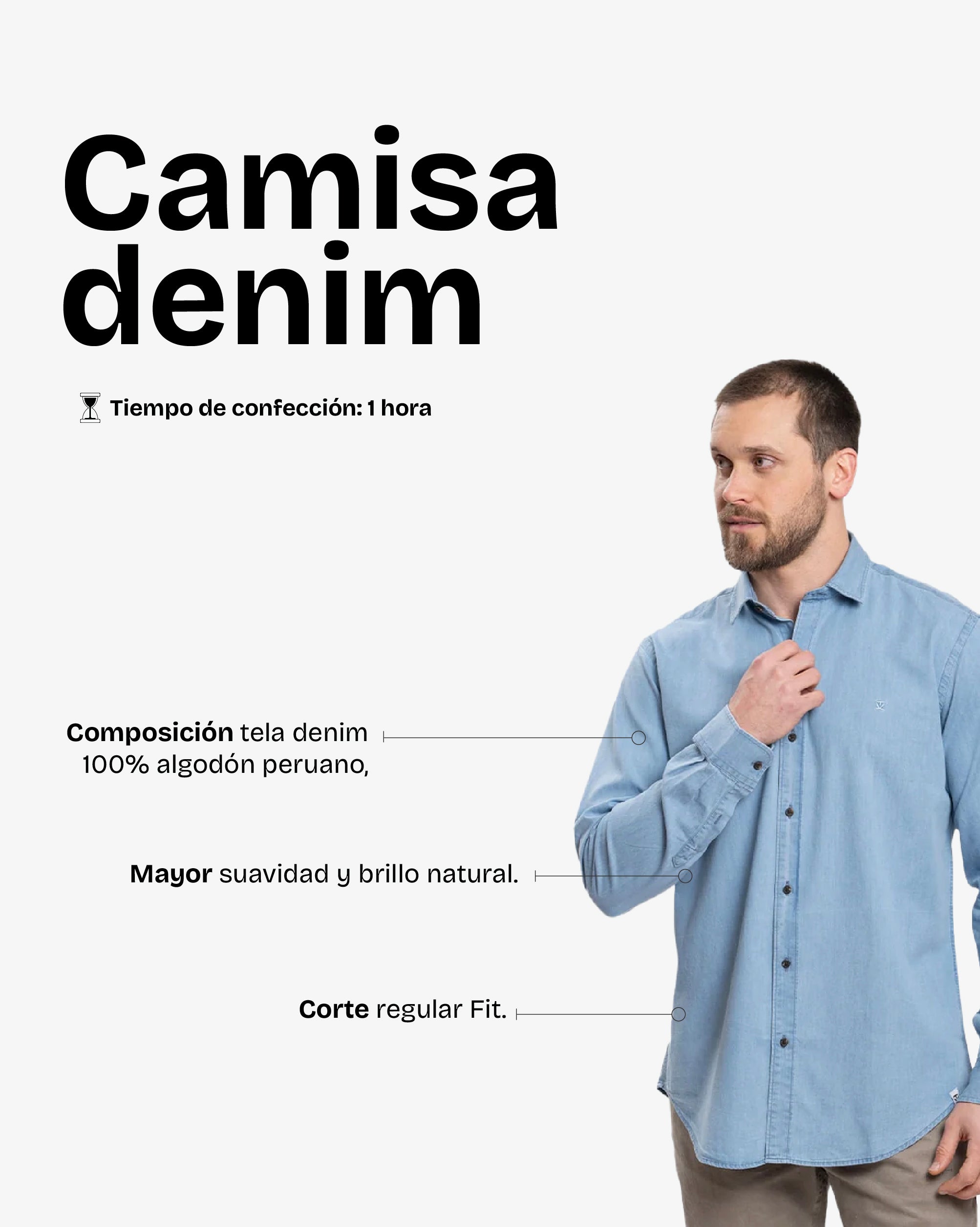 Camisa Denim Celeste
