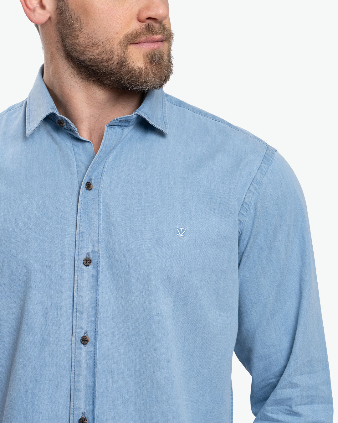 Camisa Denim Celeste