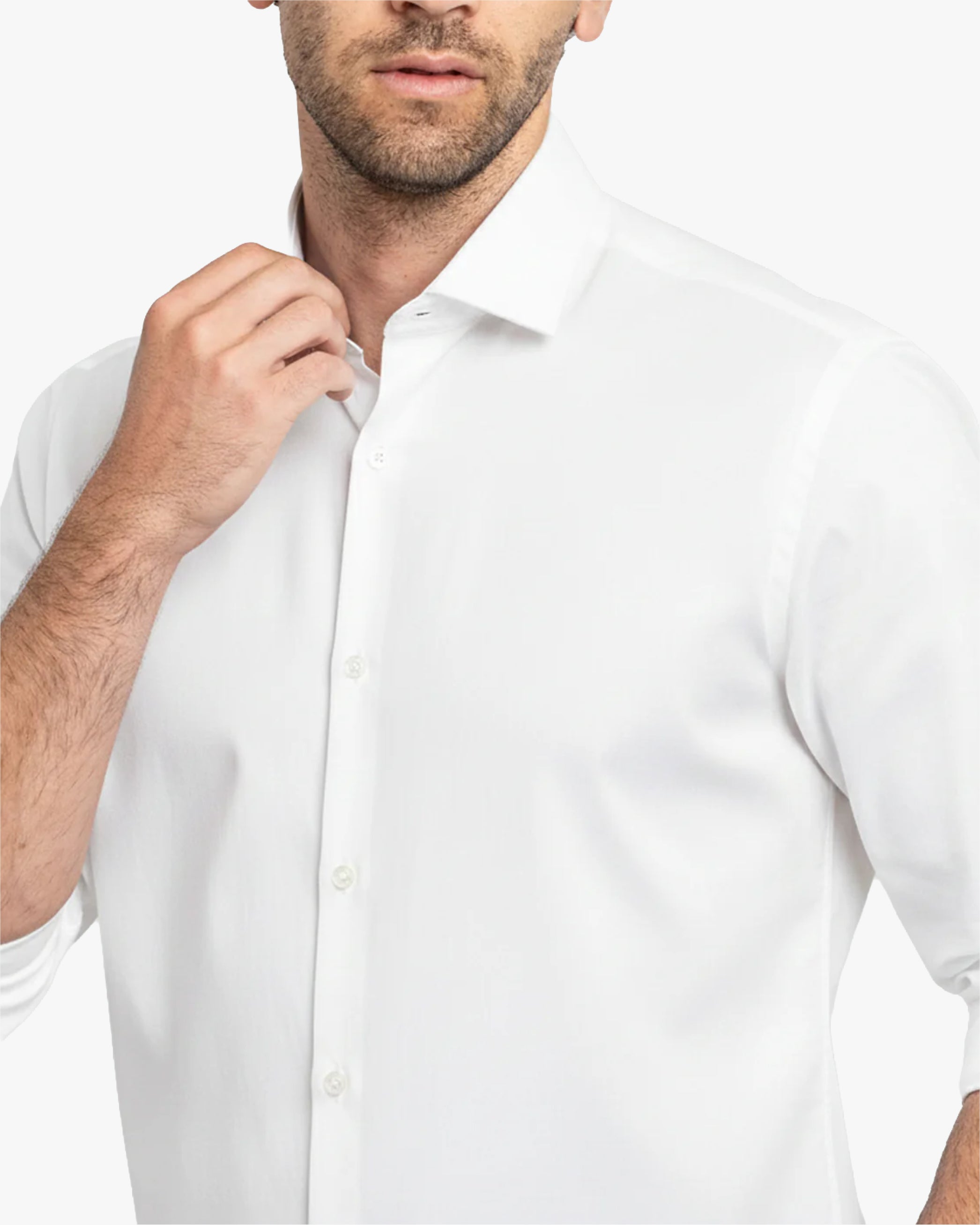 Camisa Vestir Liso Blanco