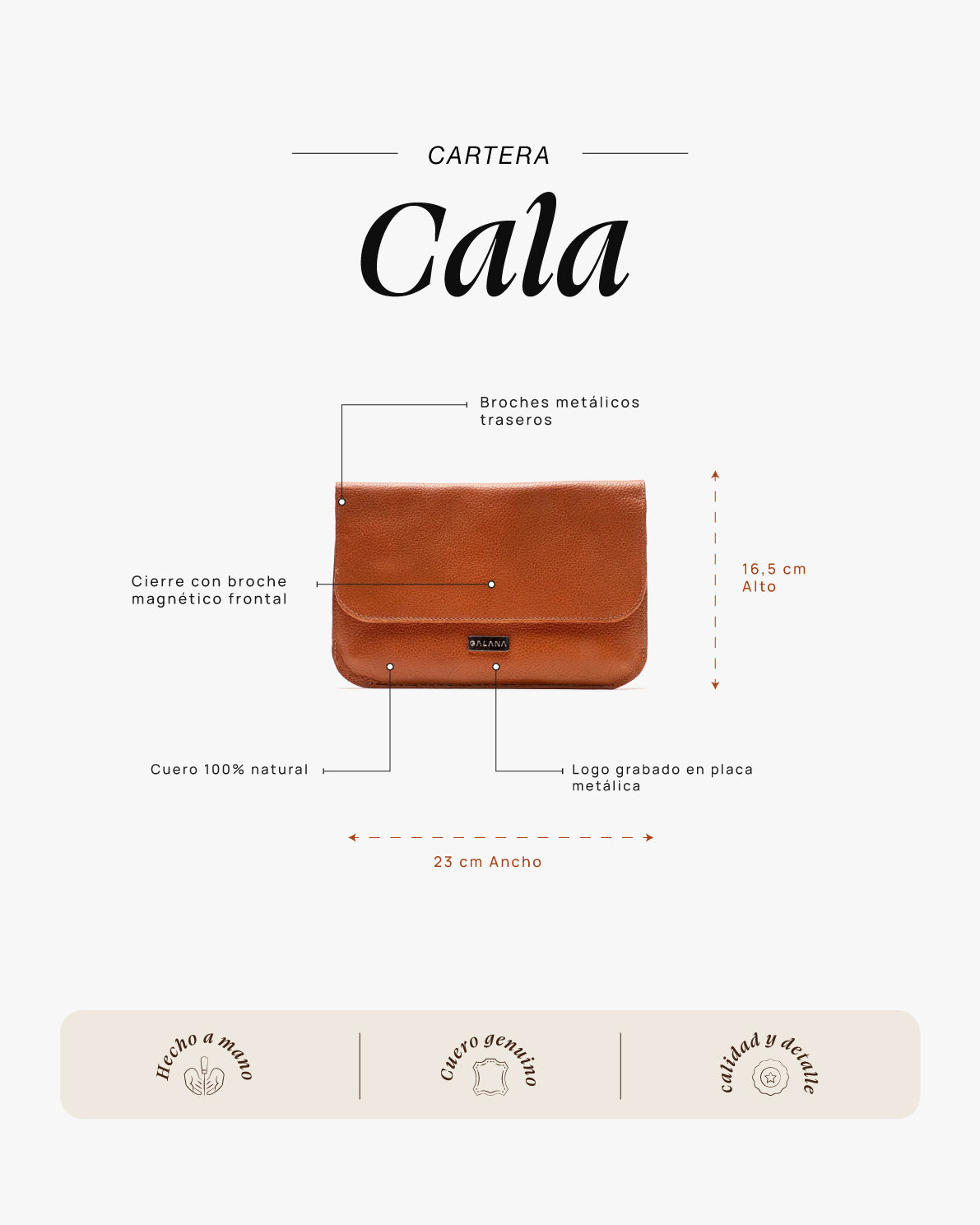 Cartera Cala Cognac - Galana
