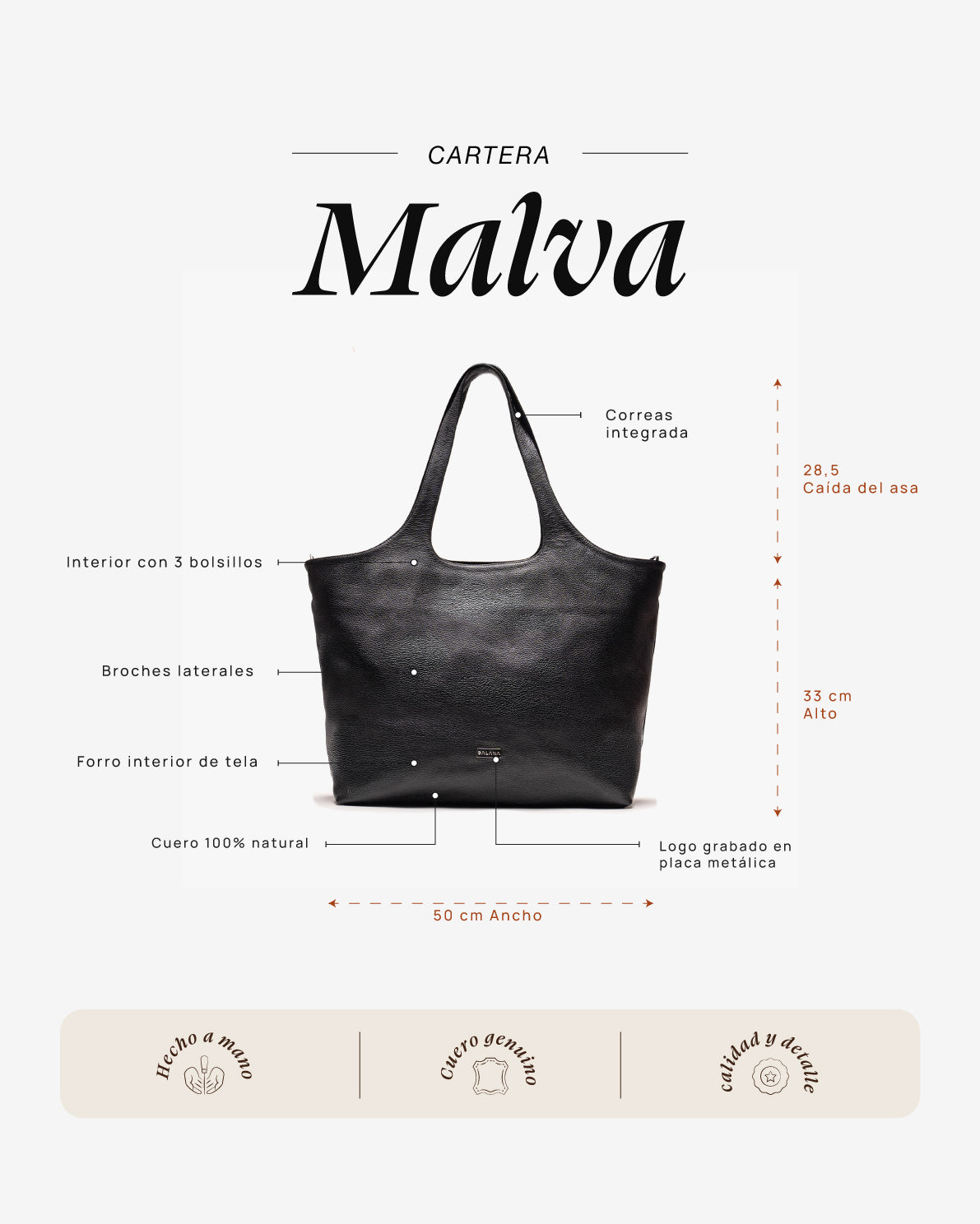 Cartera Malva Negro - Galana