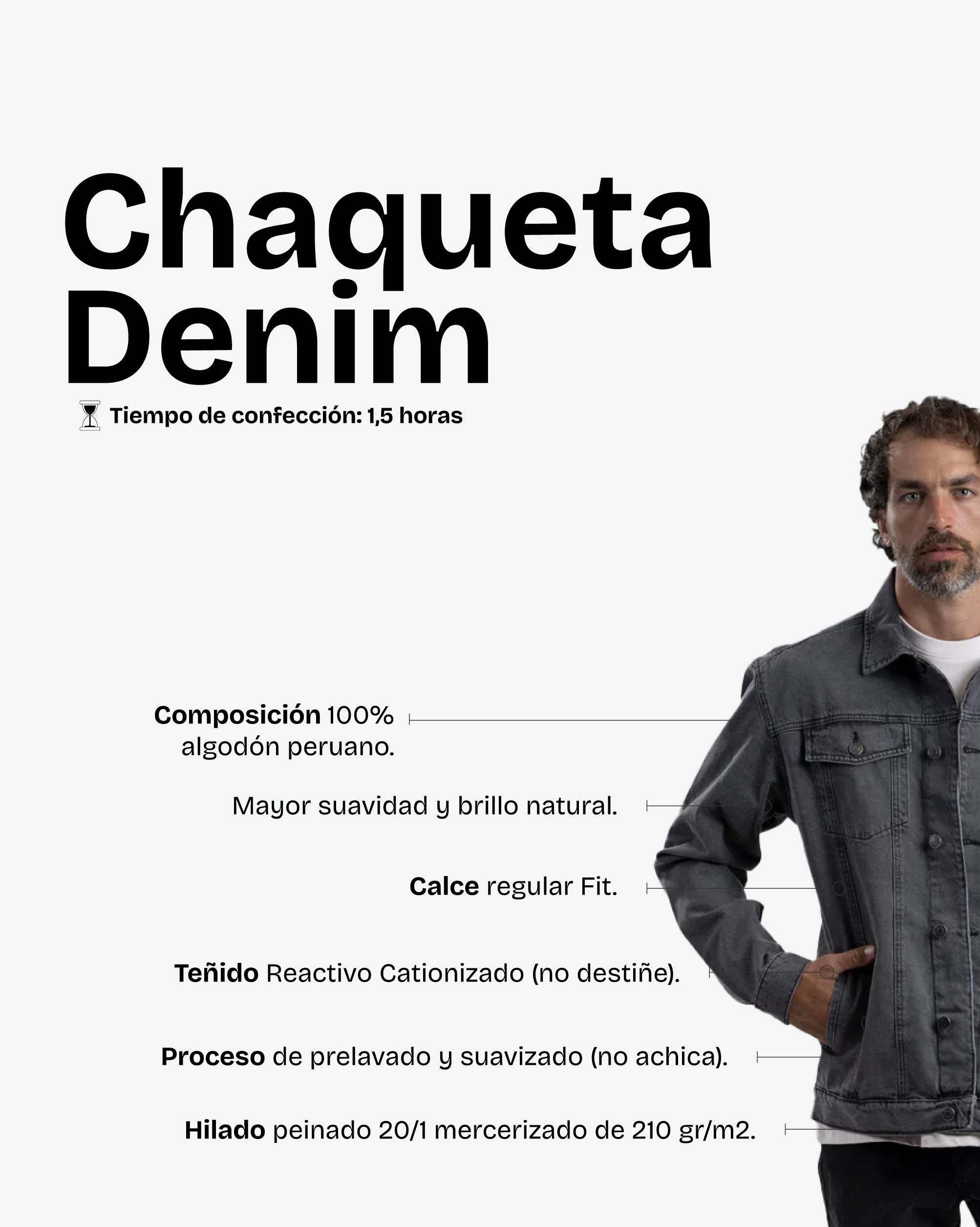 Chaqueta Denim Grey