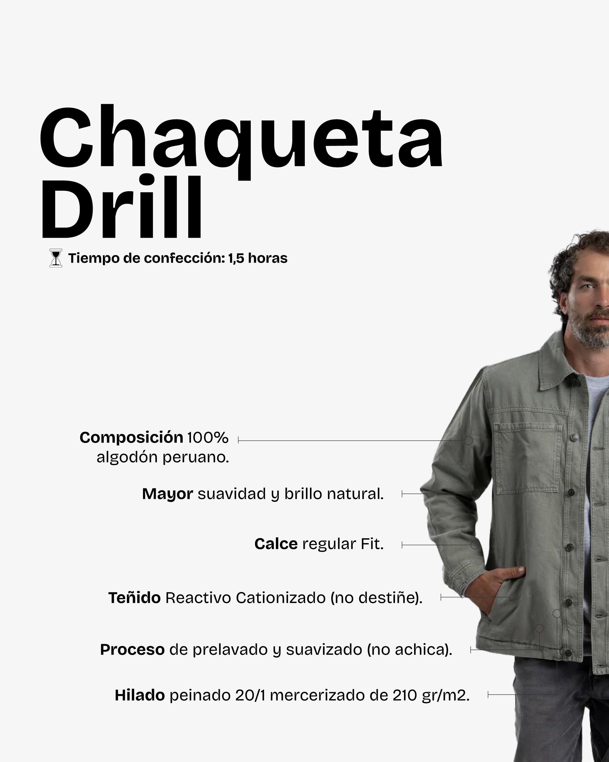 Chaqueta Drill Olive