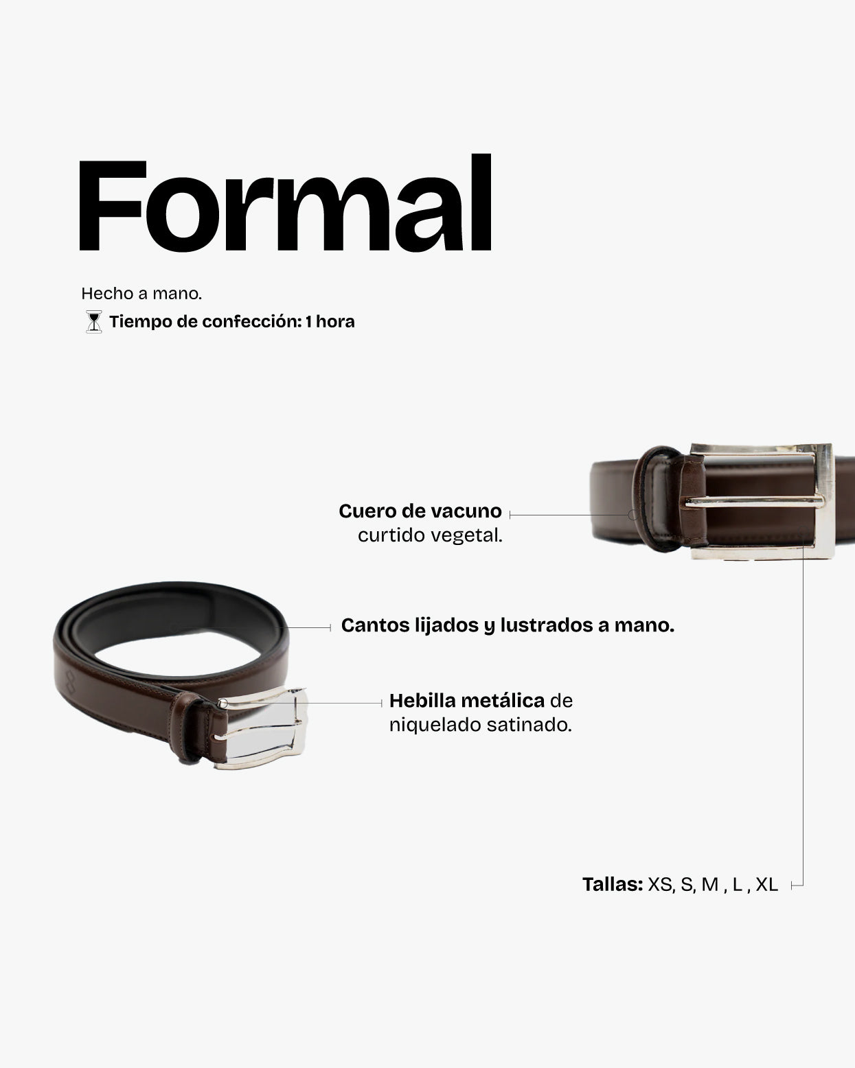 Cinturón Formal Brandy - Trauko