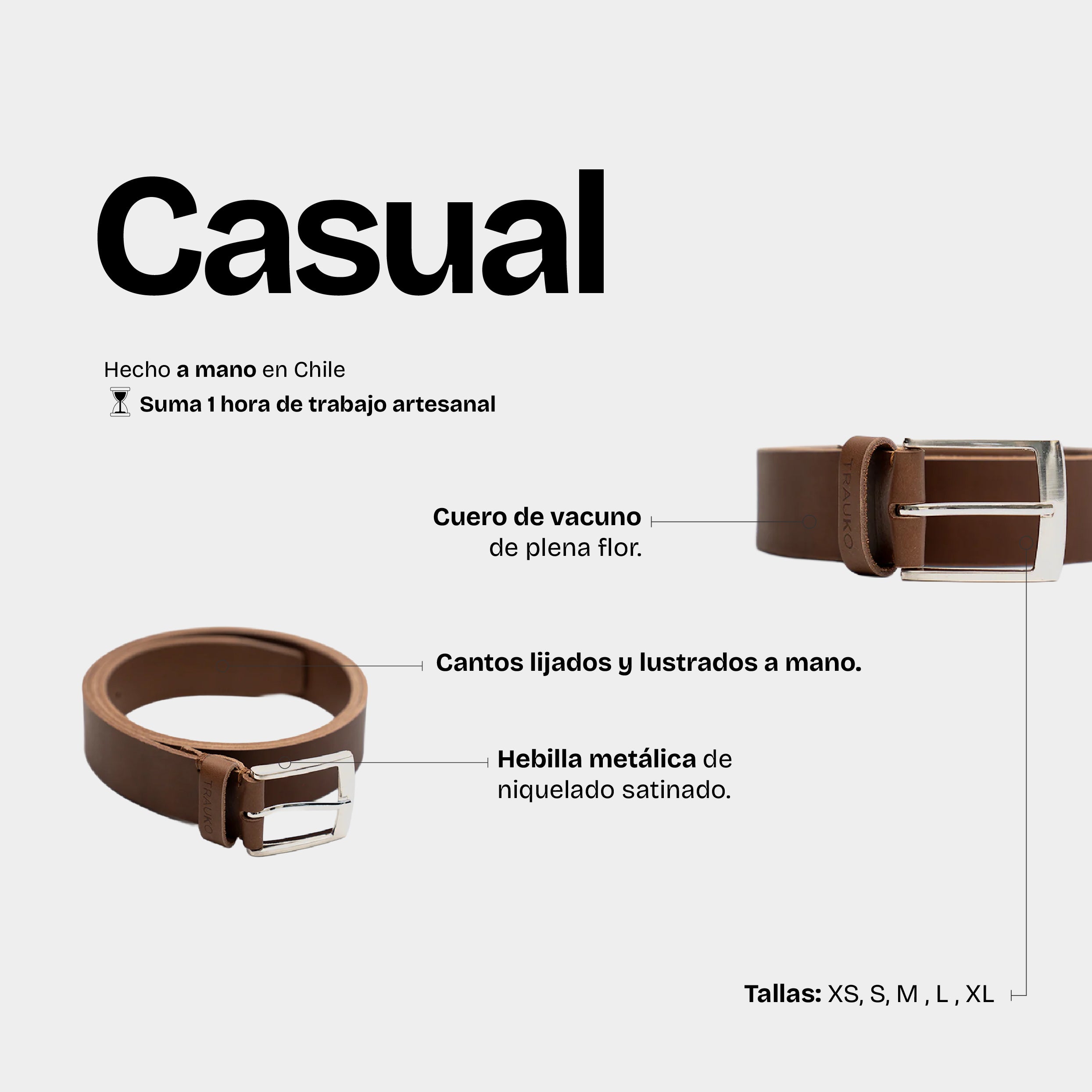 Cinturón Casual Café