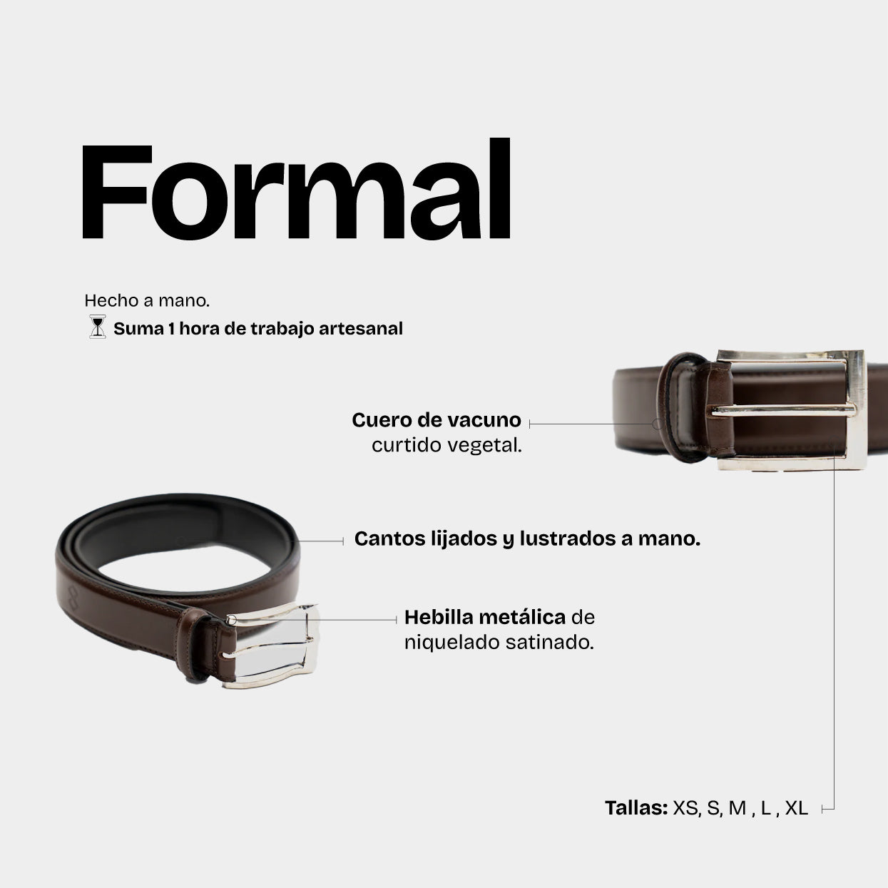 Cinturón Formal Brandy - Trauko