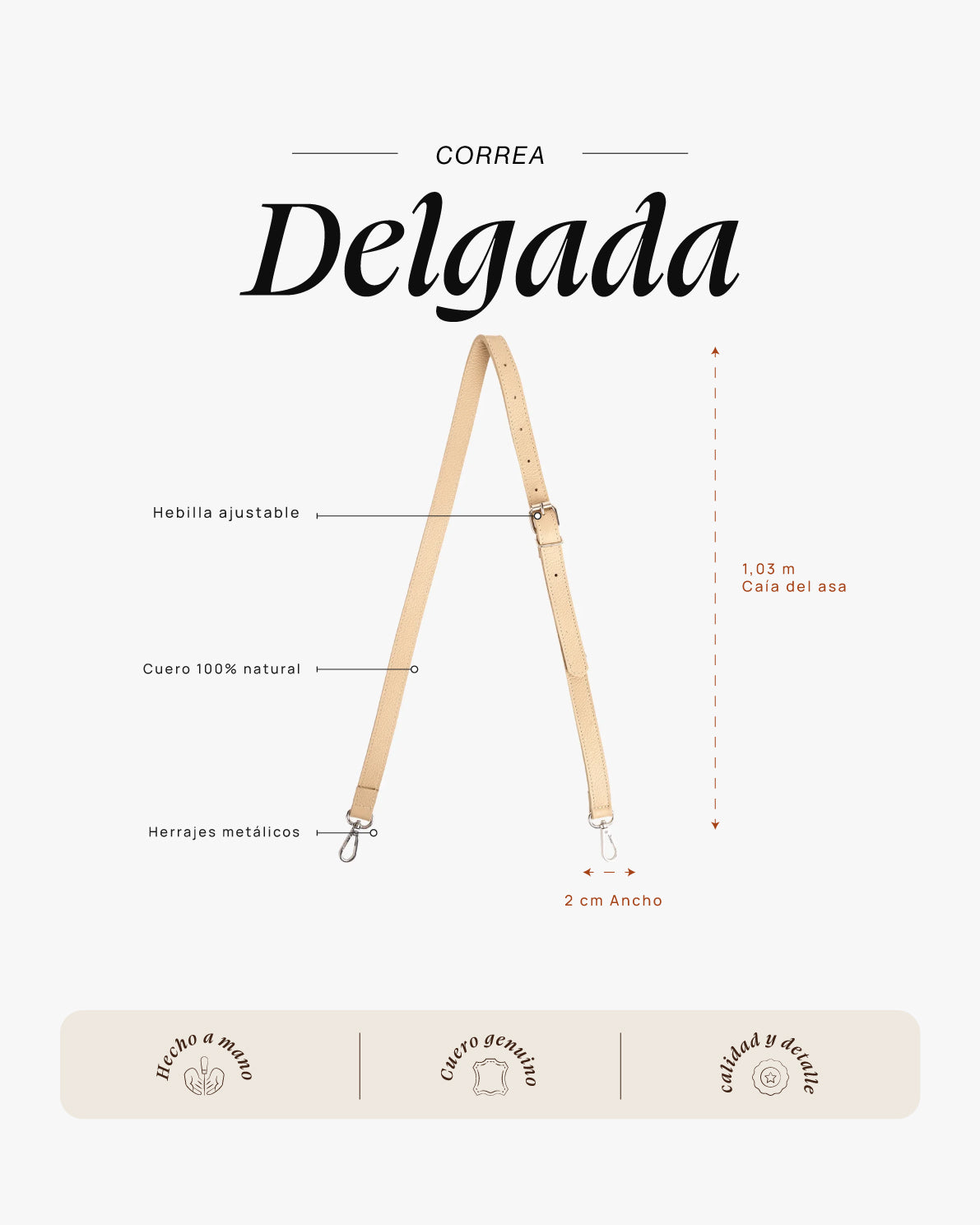 Correa Delgada Crudo - Galana