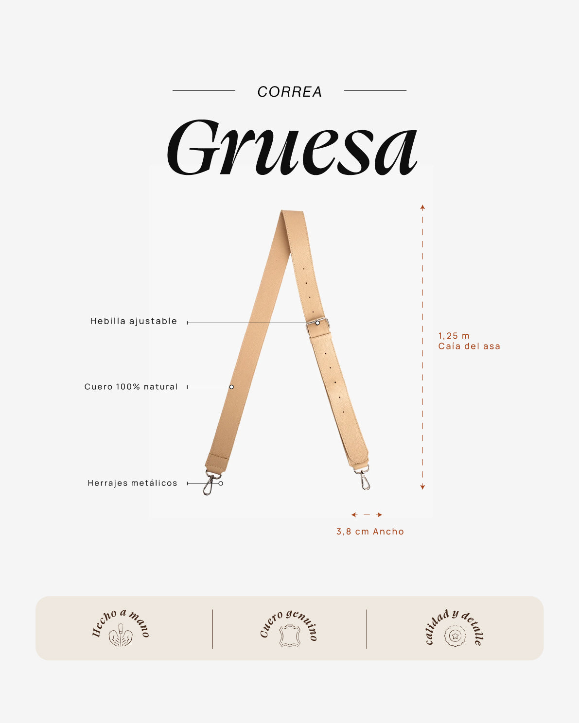 Correa Gruesa Crudo - Galana