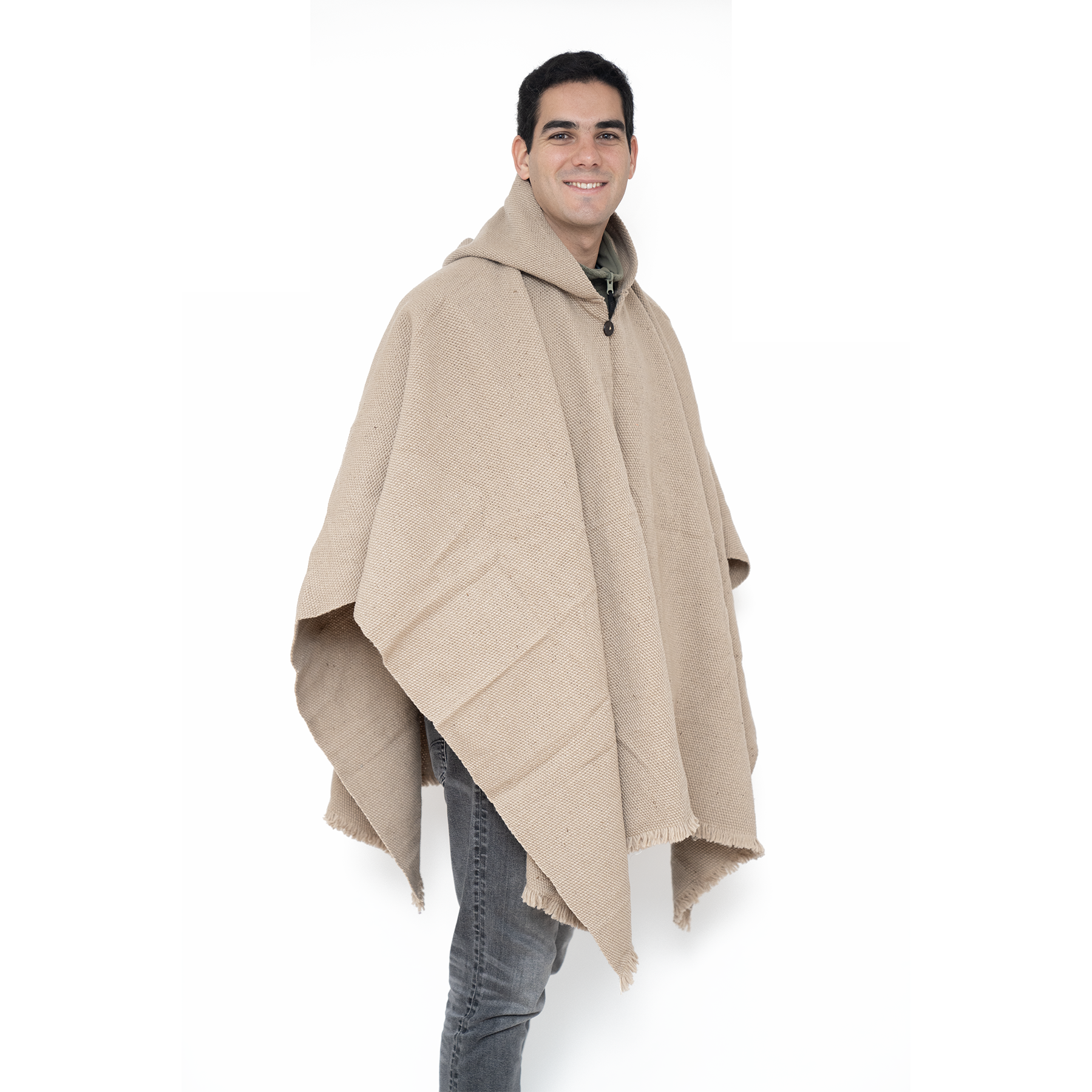 Poncho Café para Hombre