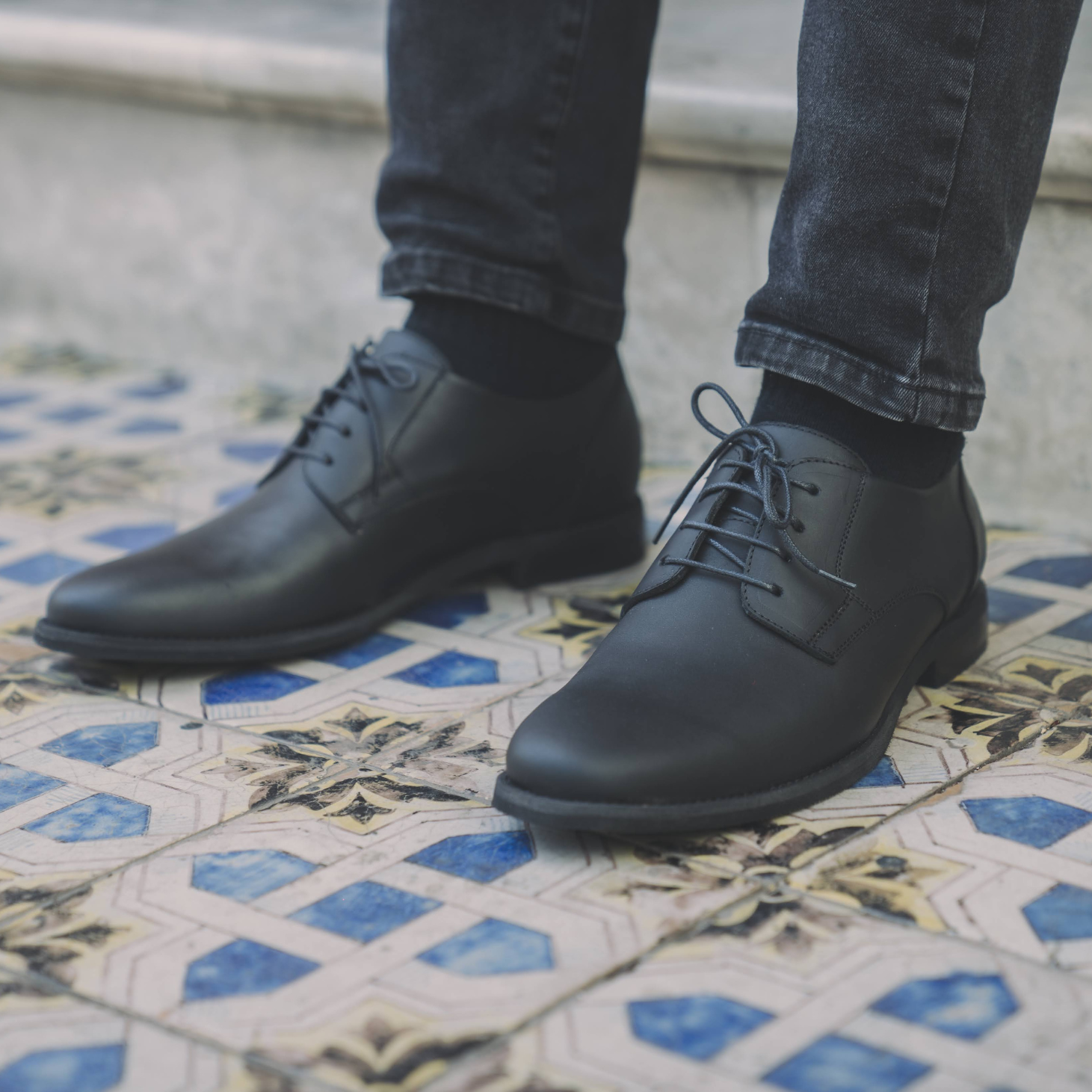 Zapato Hombre Derby Negro