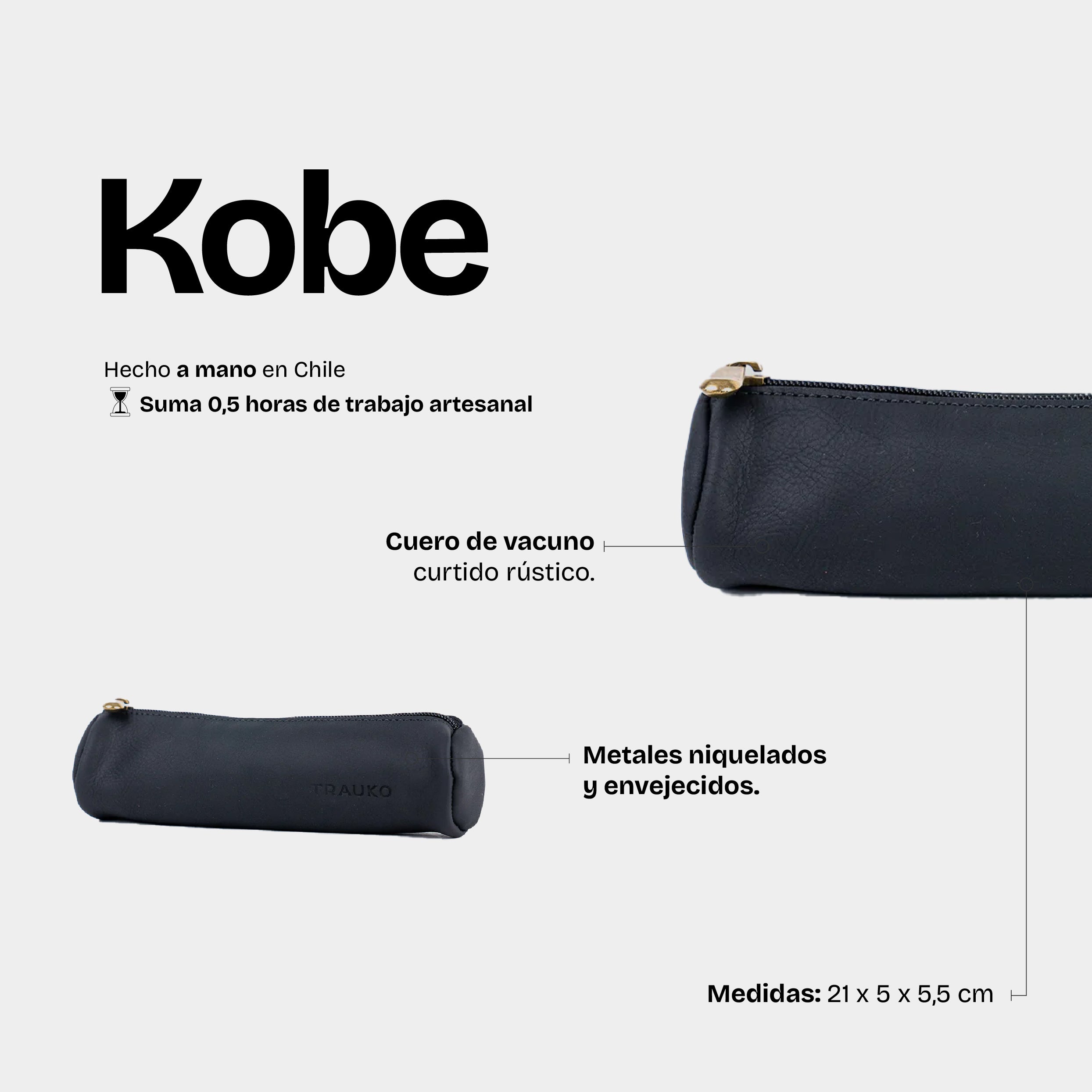Estuche Kobe Negro - Trauko