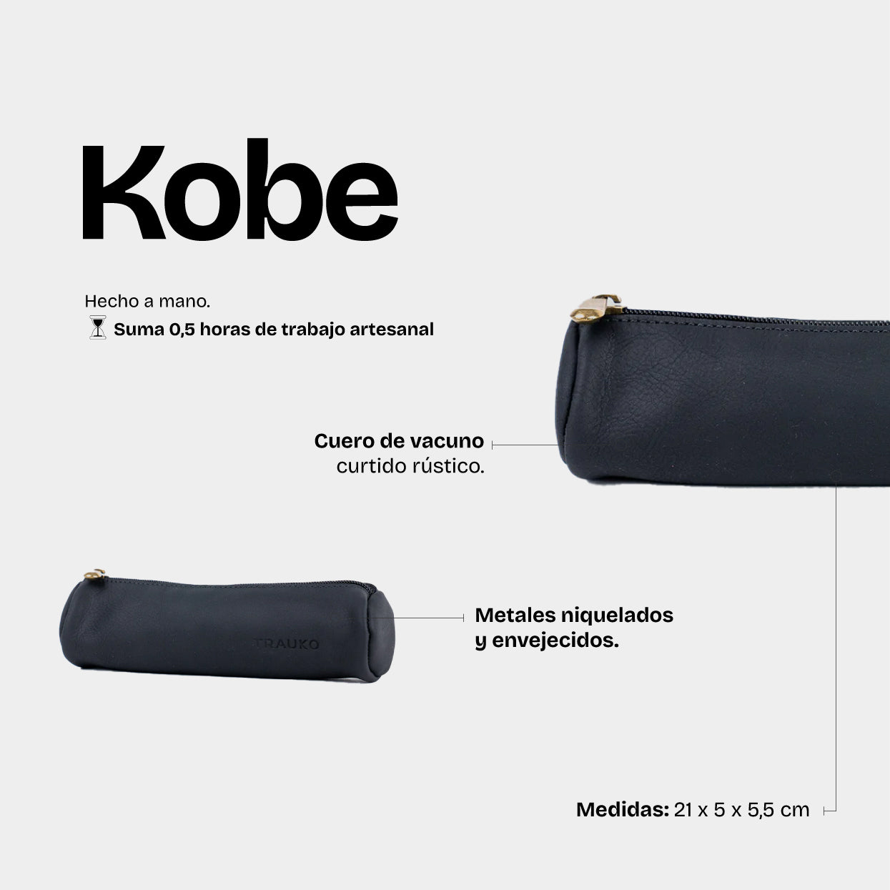 Estuche Kobe Negro - Trauko