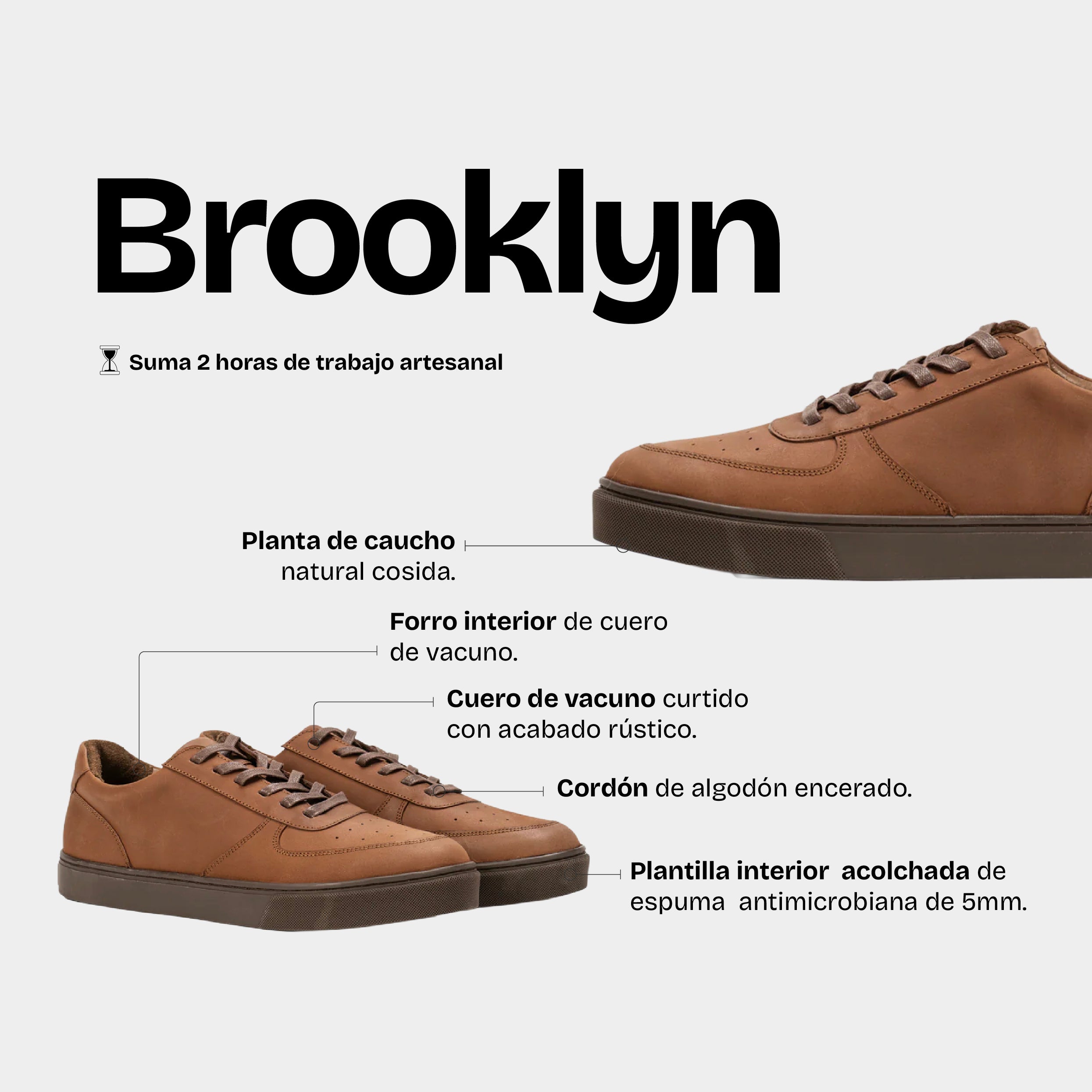 Zapatilla Hombre Brooklyn Moca - Trauko