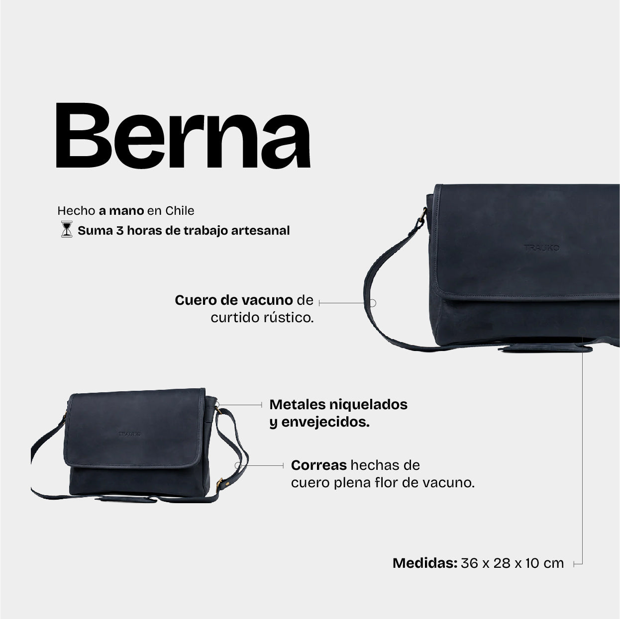 Maletín Berna Negro - Trauko