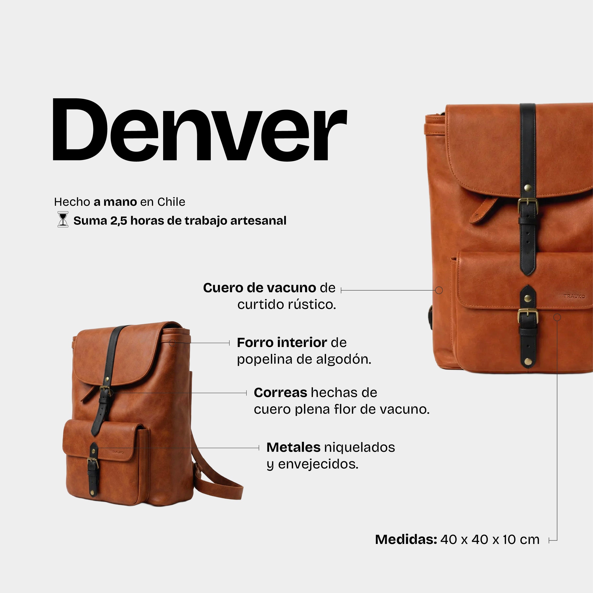 Mochila Denver Cognac