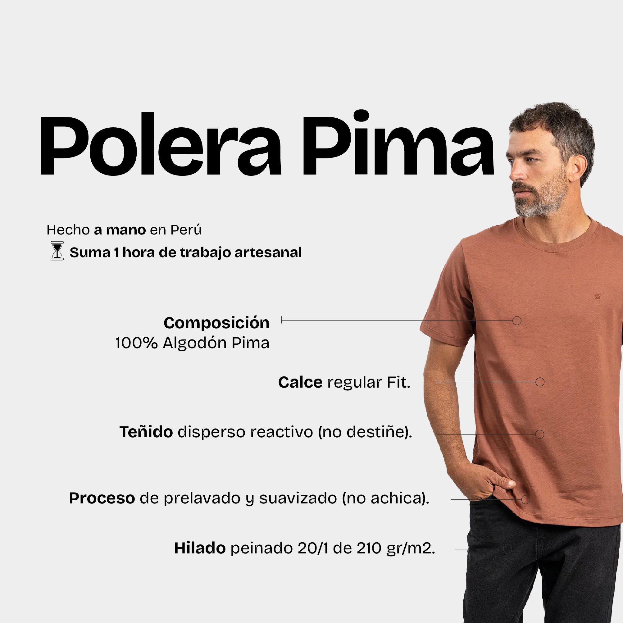 Polera Pima Terracota