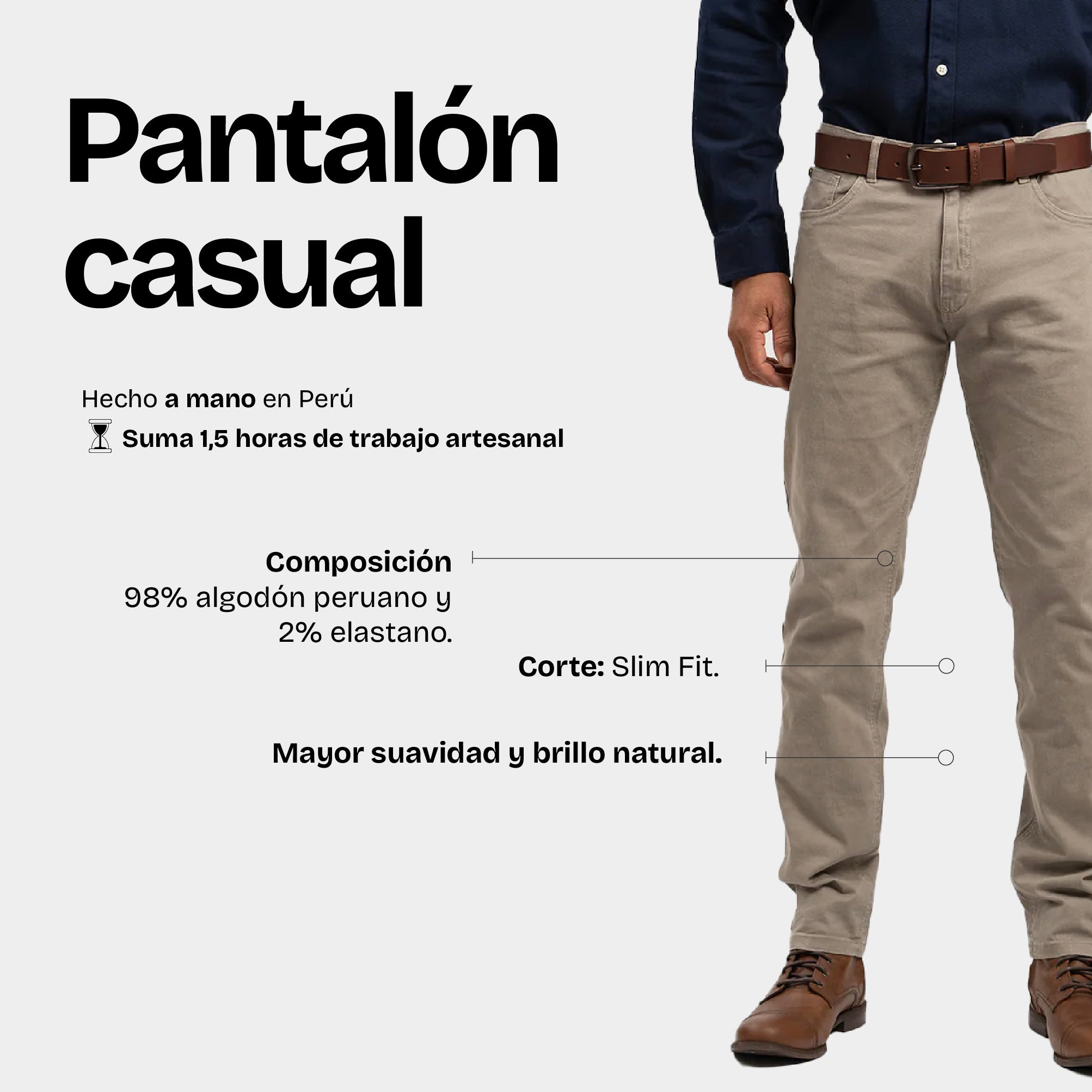 Pantalón Casual Beige