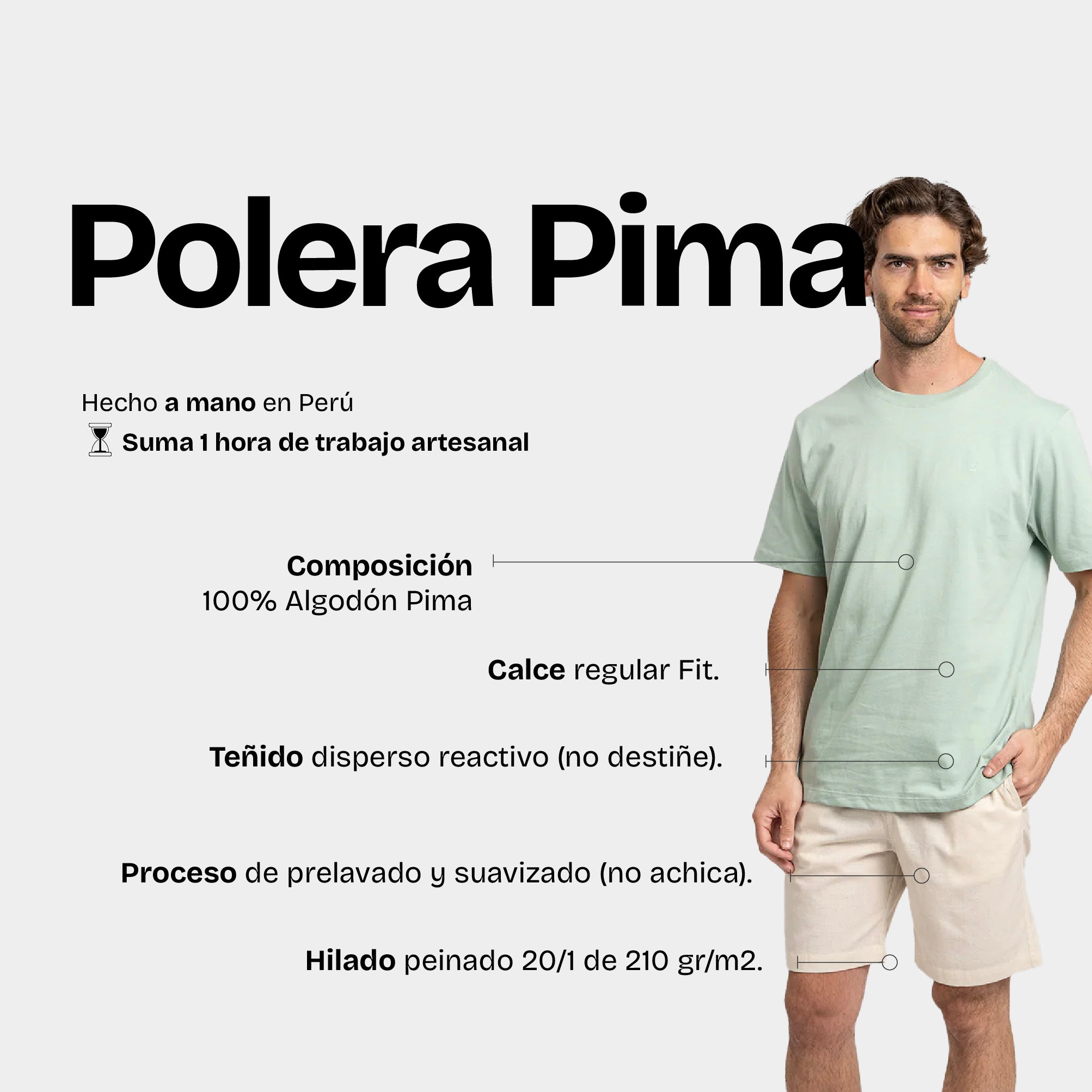 Polera Pima Menta