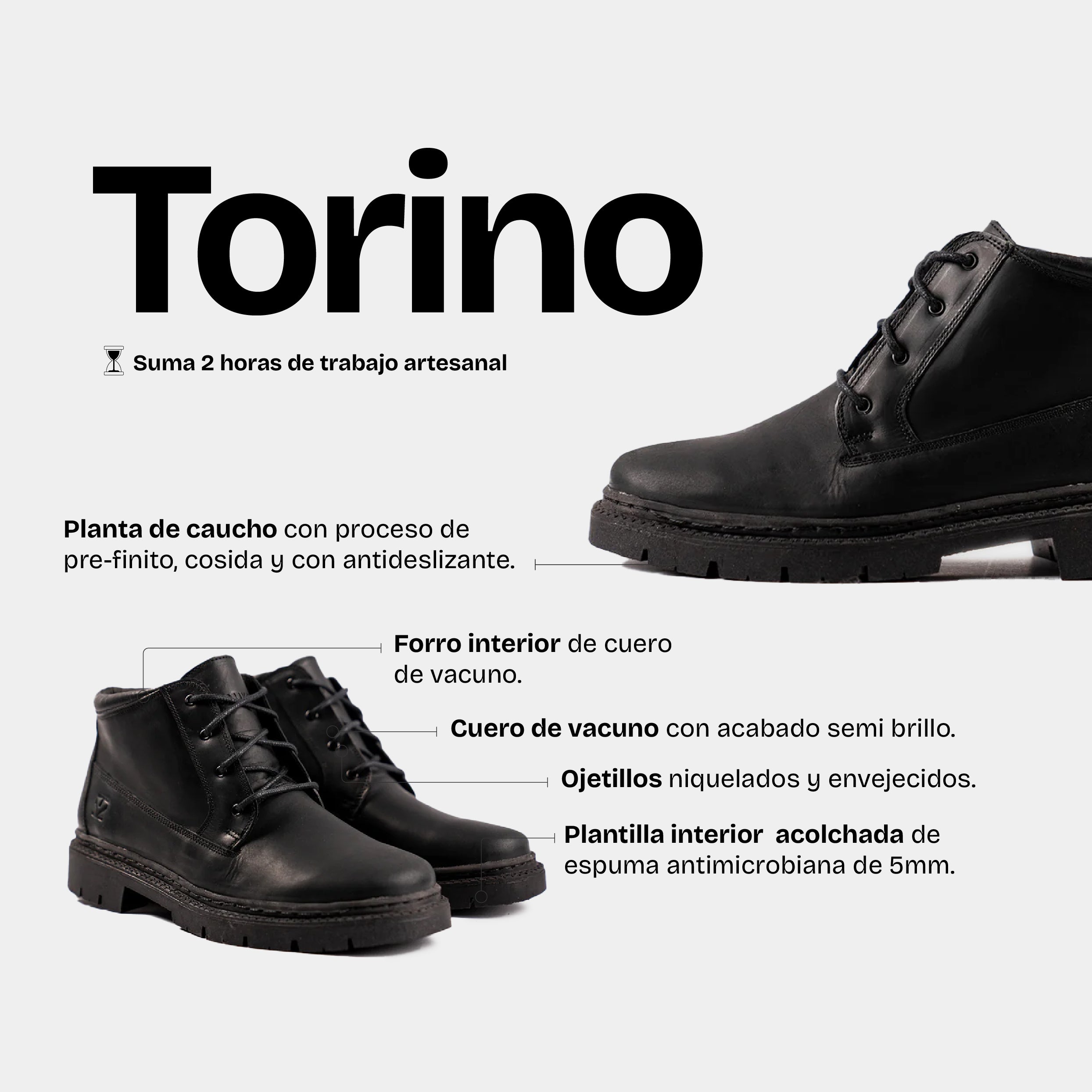 Botín Hombre Torino Negro