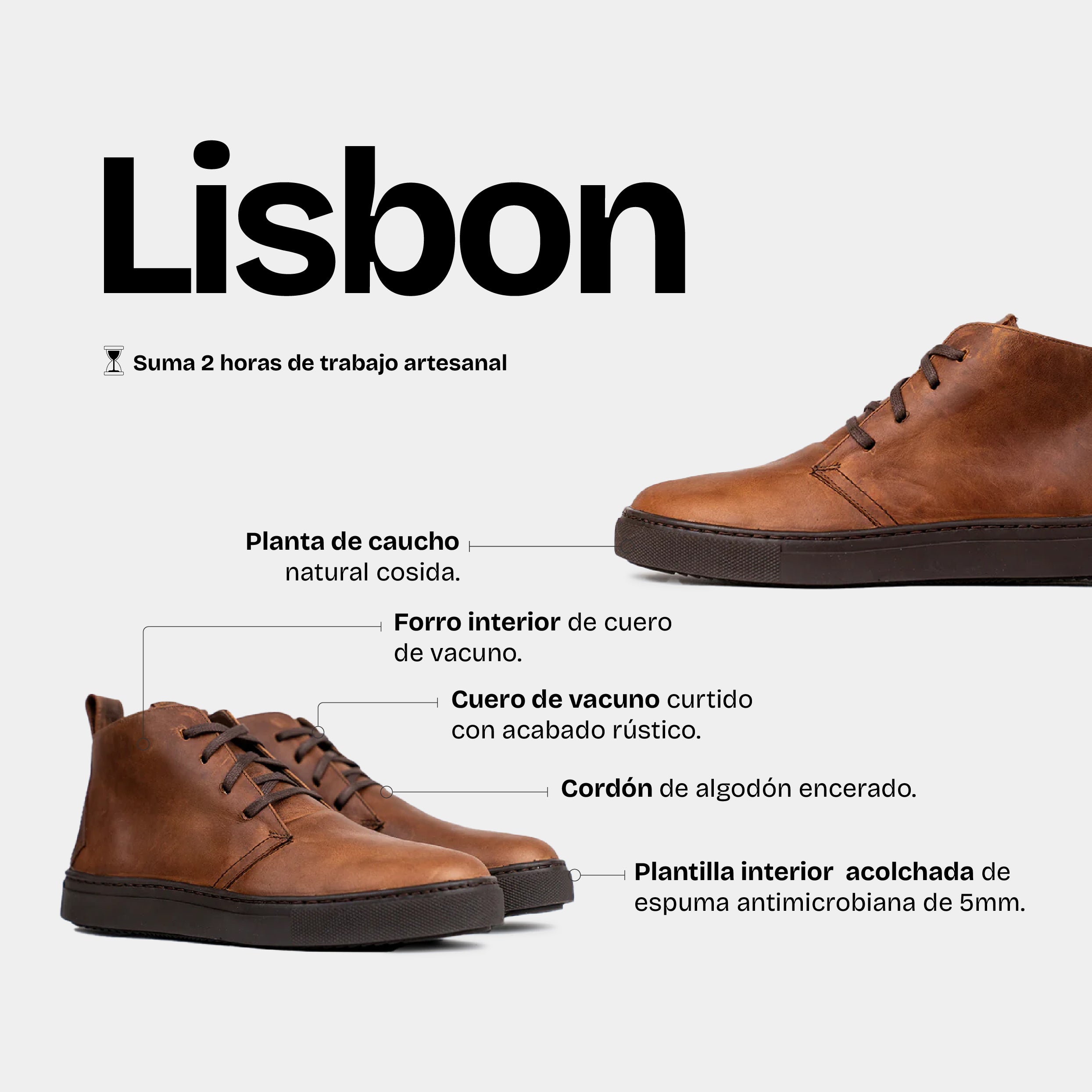 Zapatilla Hombre Lisbon Moca