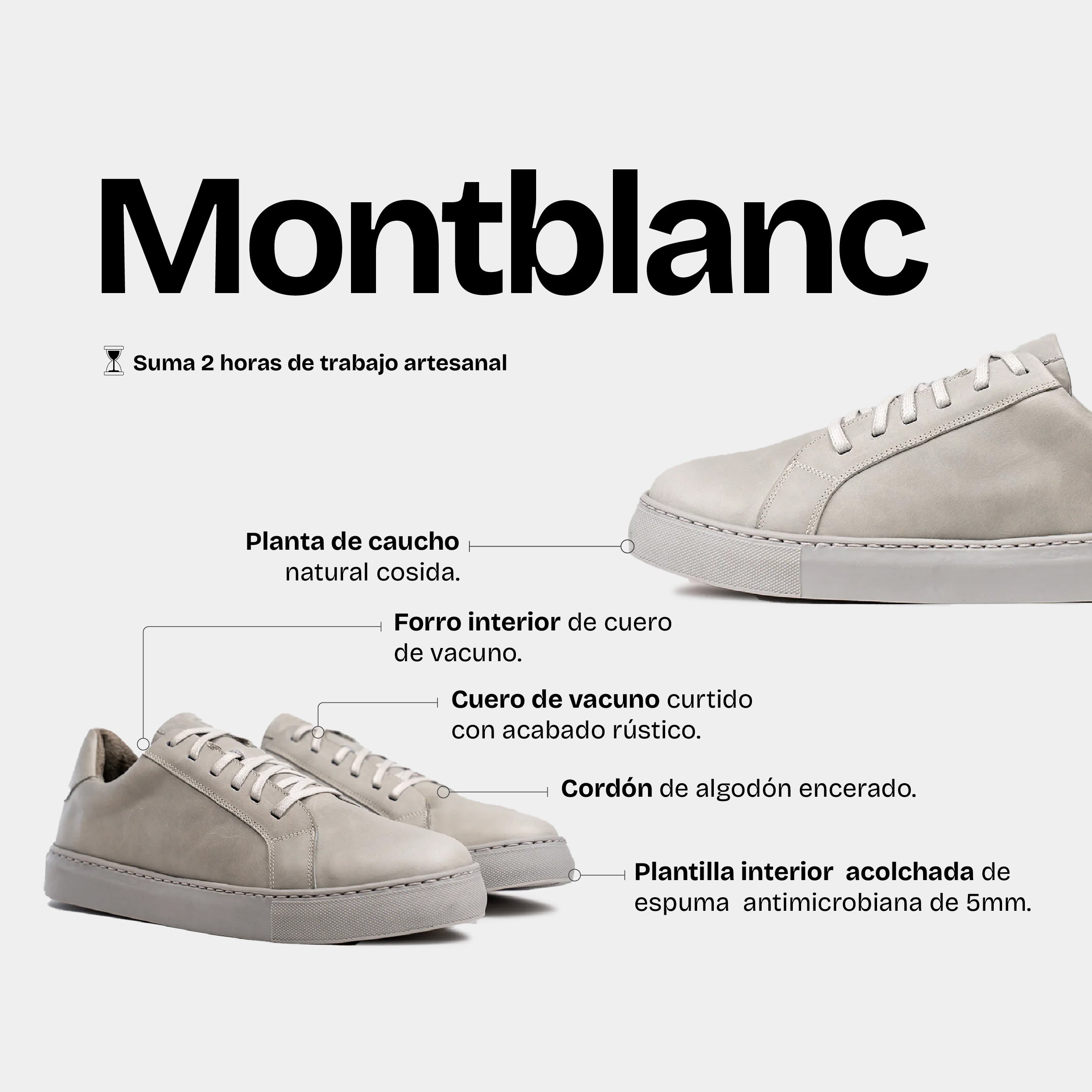 Zapatilla Hombre Montblanc Ceniza