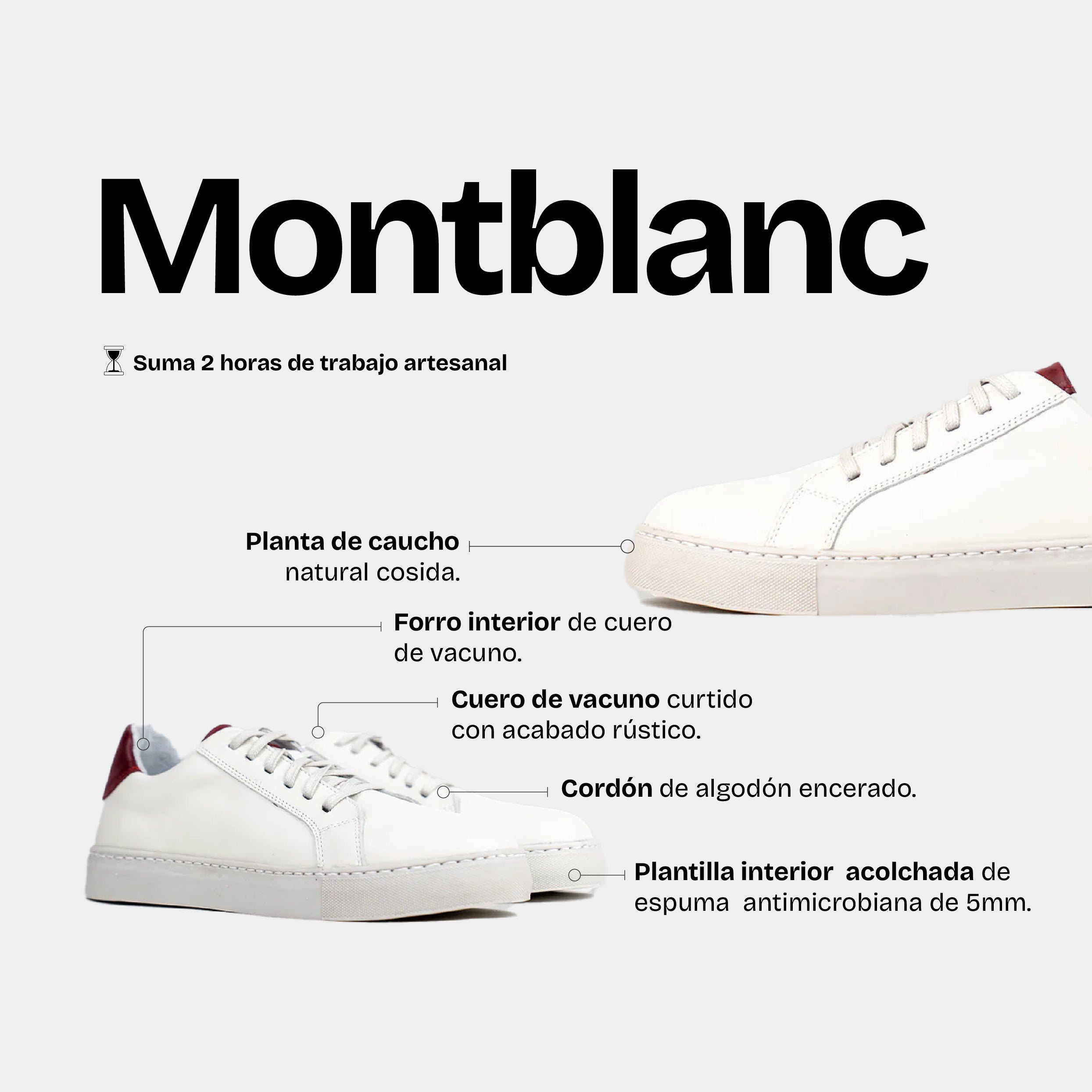 Zapatilla Hombre Montblanc Blanco/Burdeo