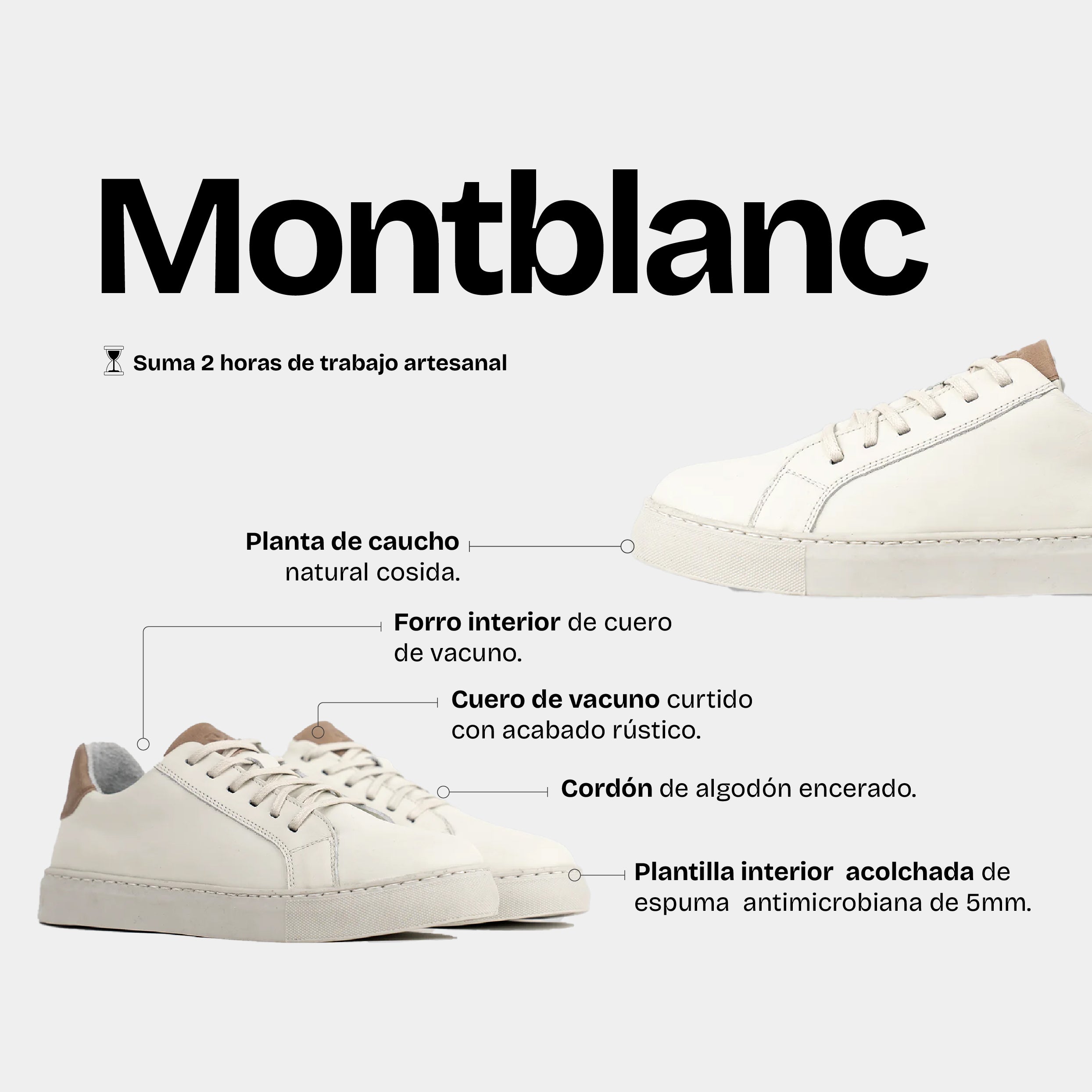 Zapatilla Hombre Montblanc Blanco/Café