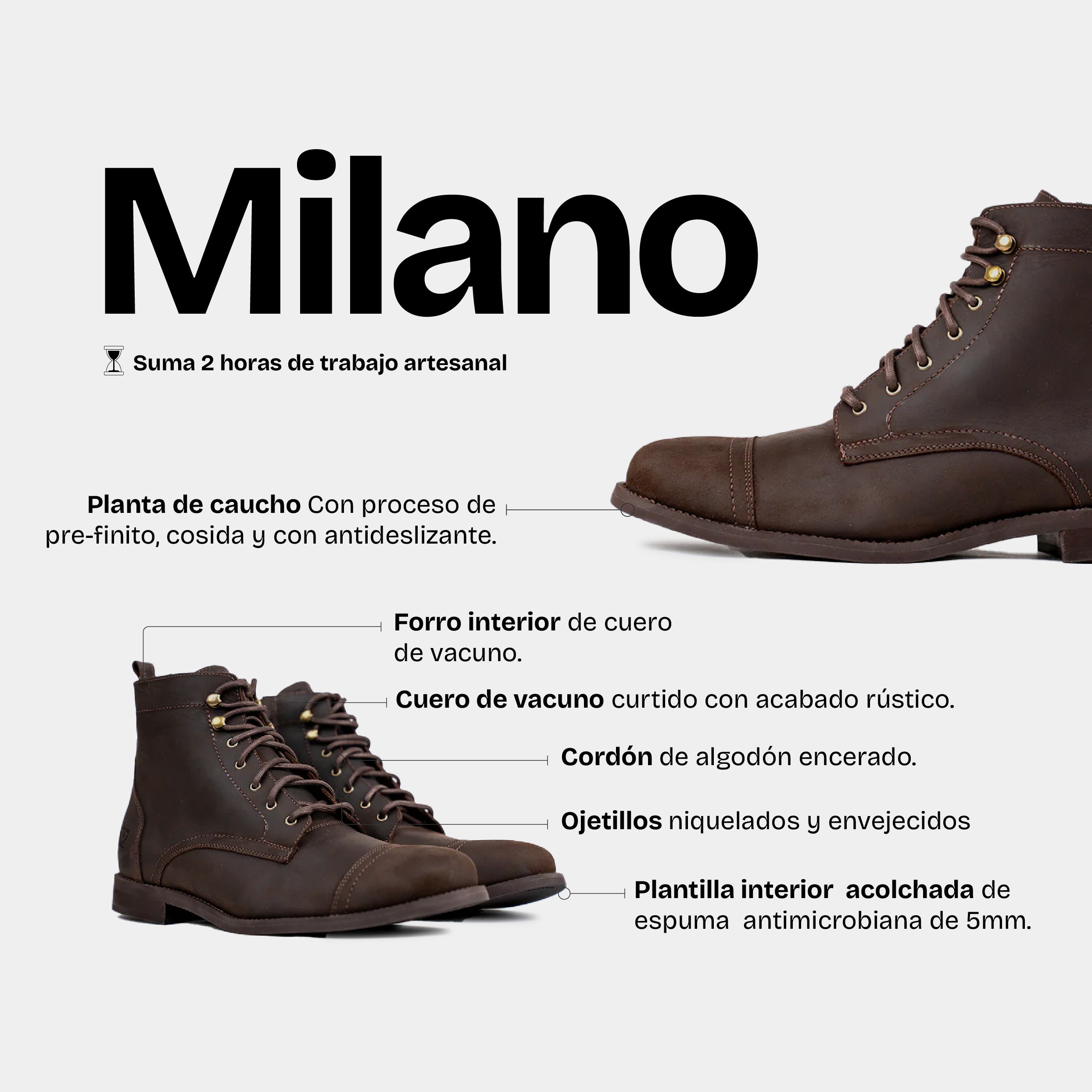 Botín Hombre Milano Chocolate