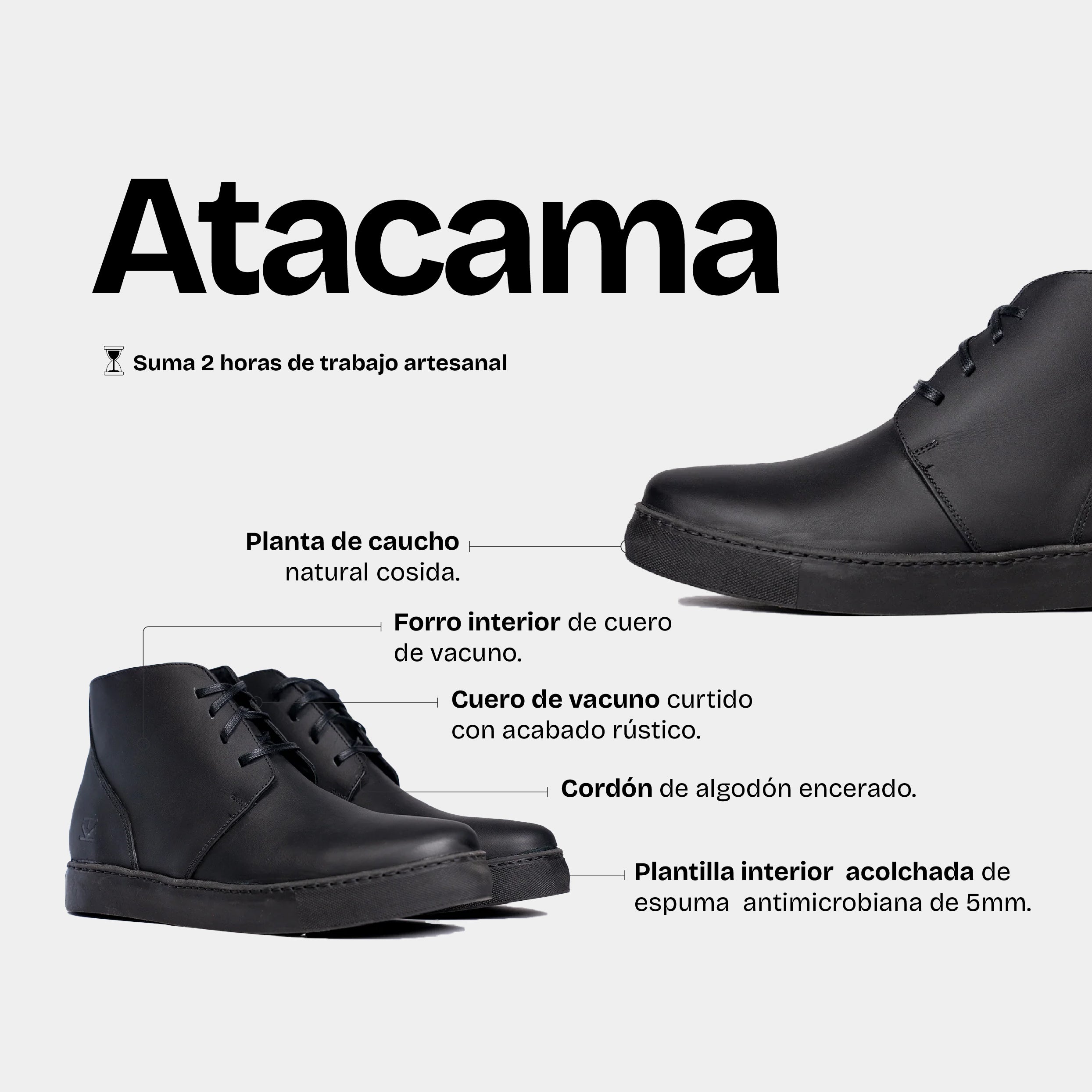 Zapatilla Hombre Atacama Negro