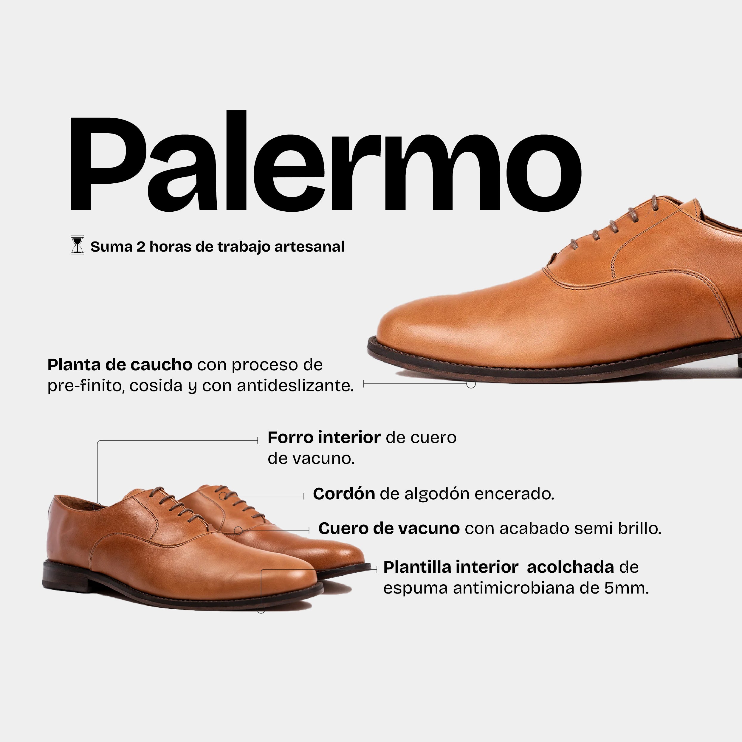 Zapato Hombre Palermo Camel