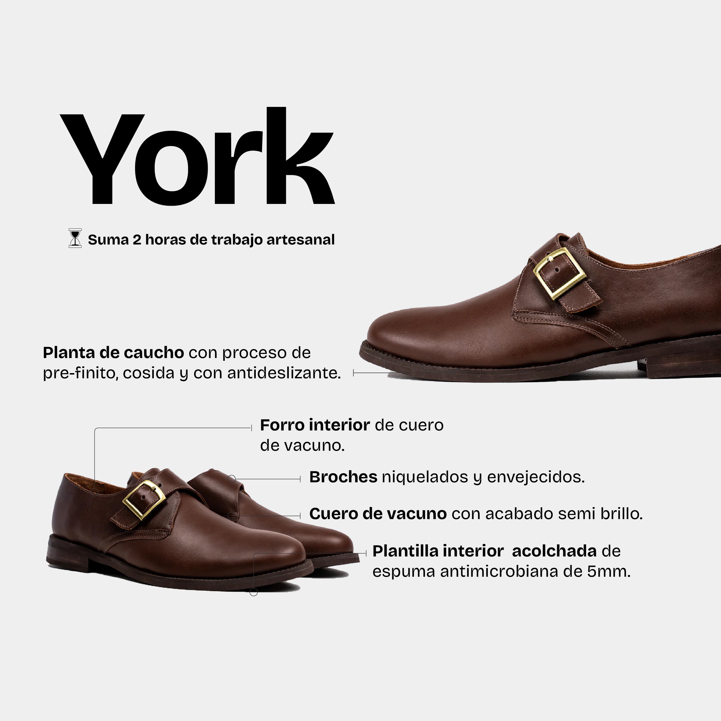 Zapato Hombre York Brandy