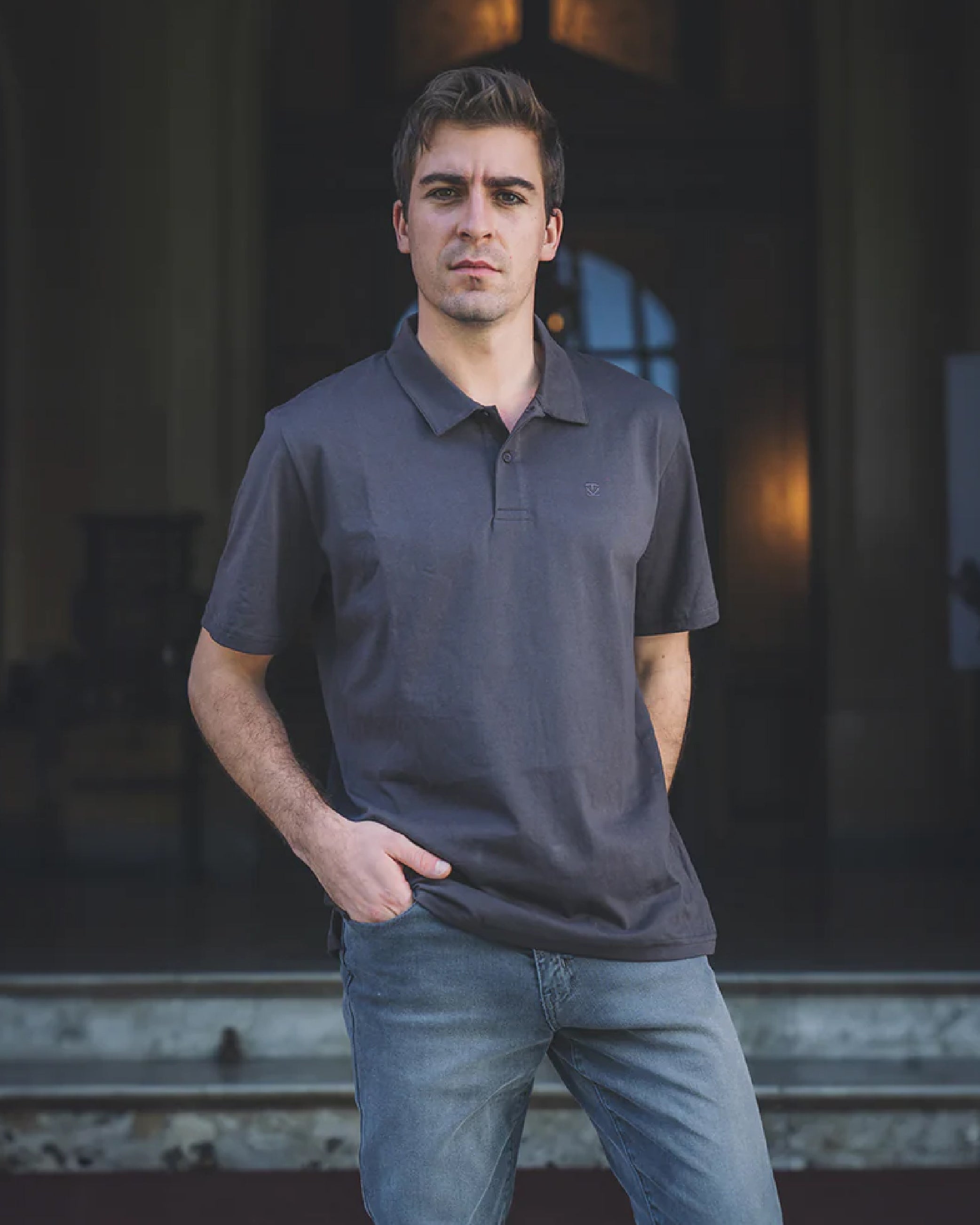 Polera Polo Black - Trauko