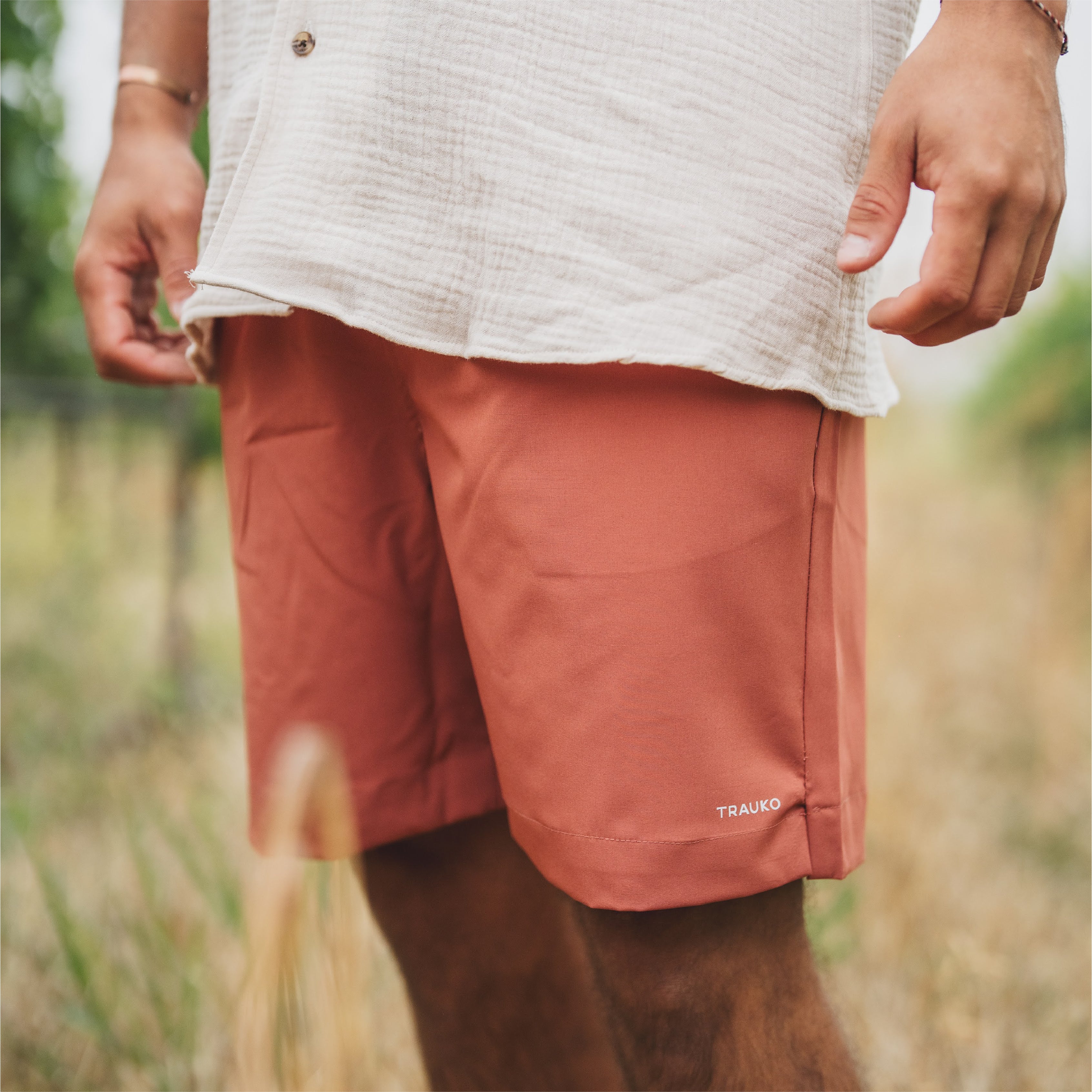 Traje de Baño Liso Terracota