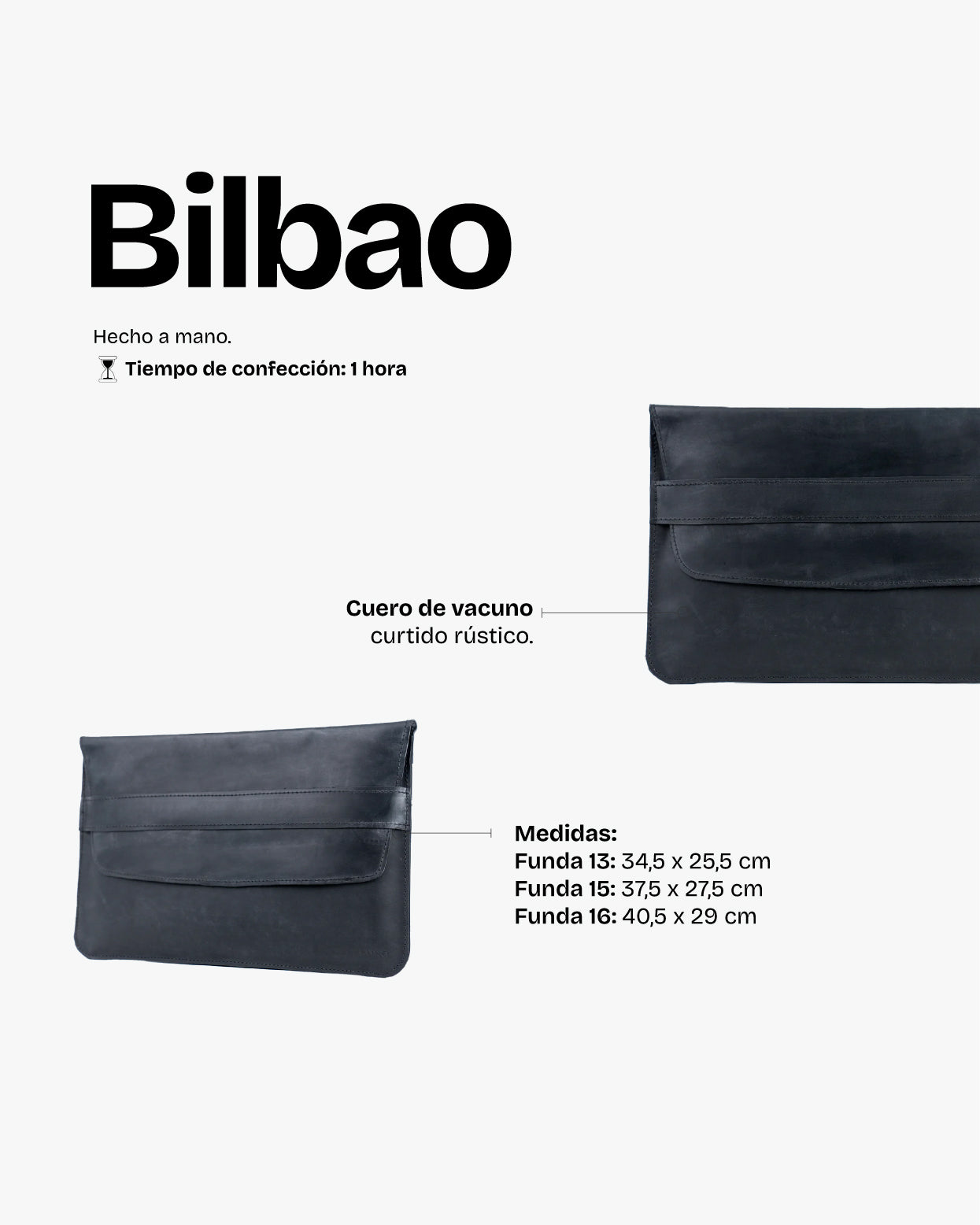 Funda Notebook Bilbao Negro - Trauko