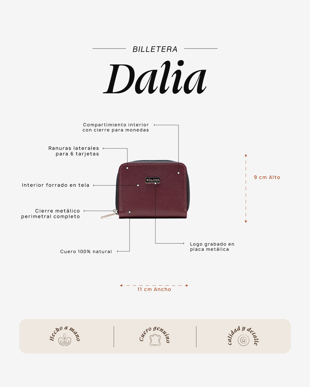 Billetera Dalia Cherry - Galana