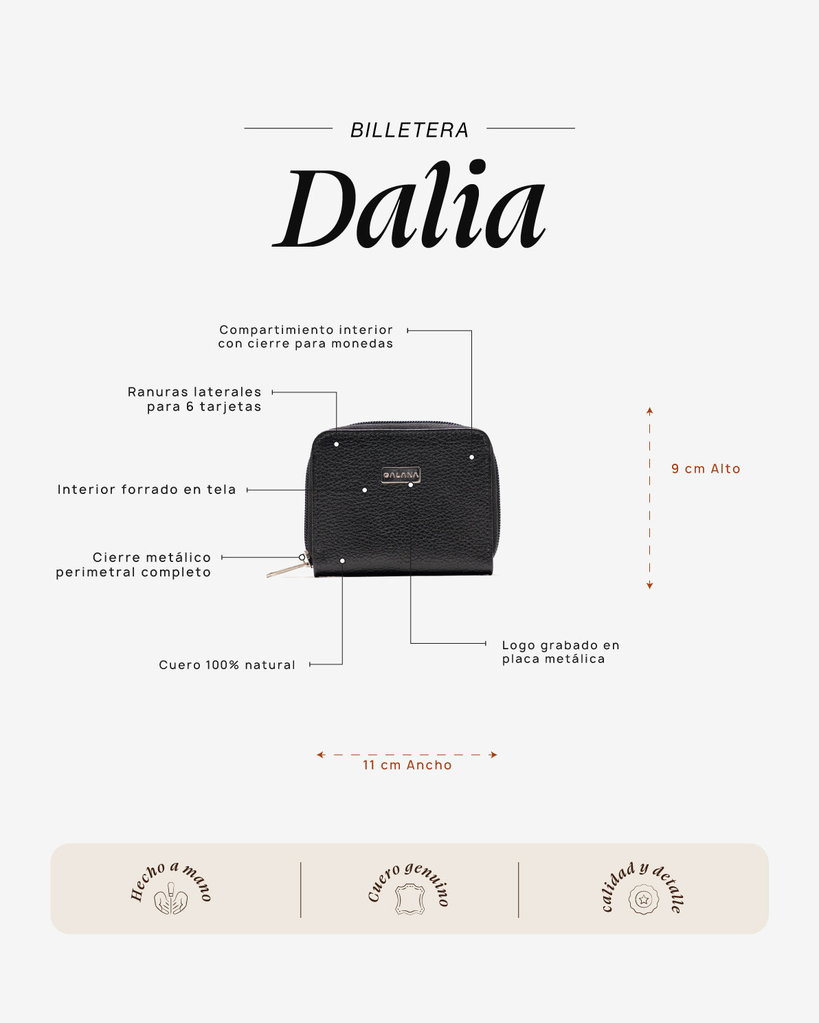 Billetera Dalia Negro - Galana