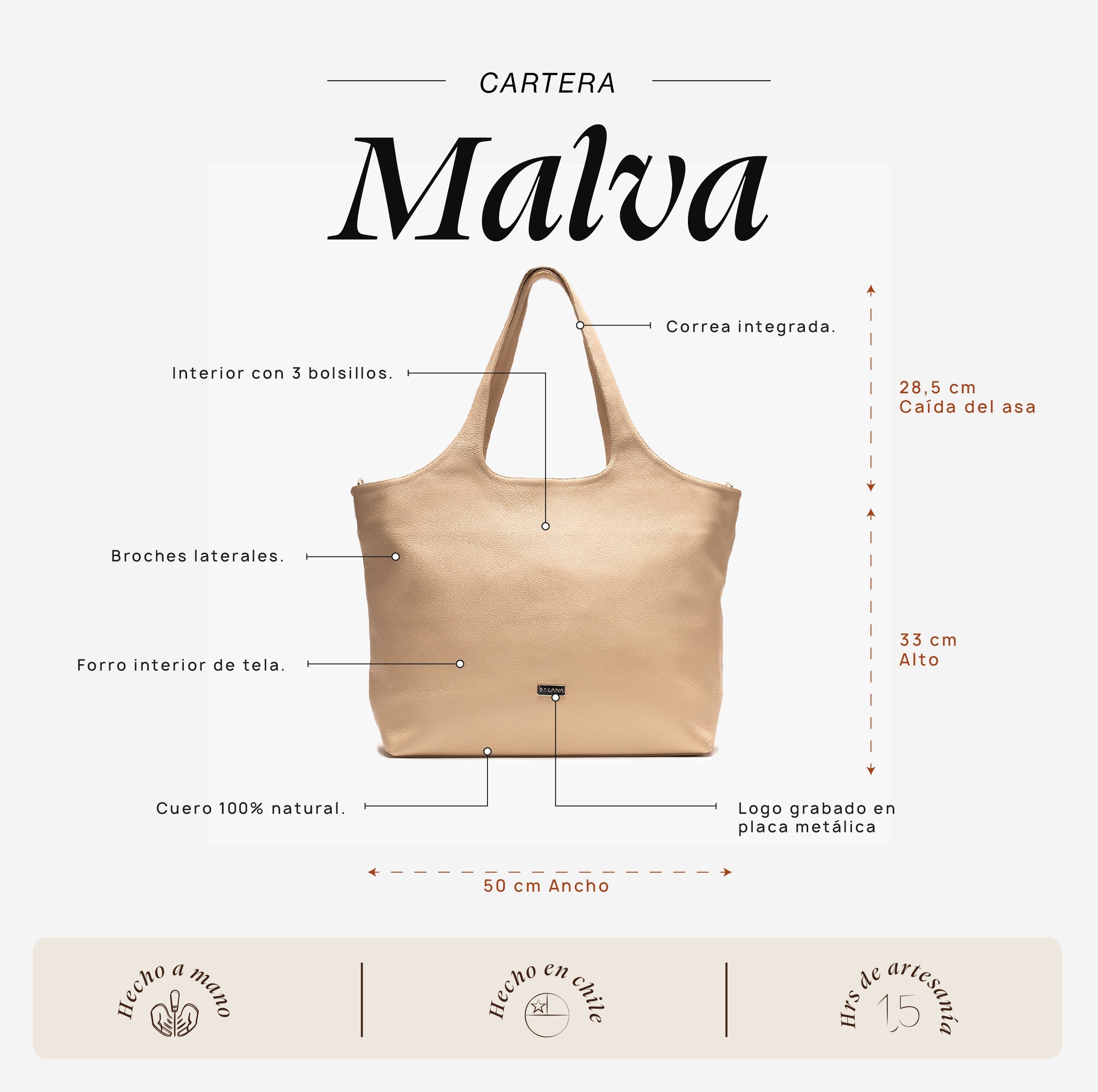 Cartera Malva Crudo