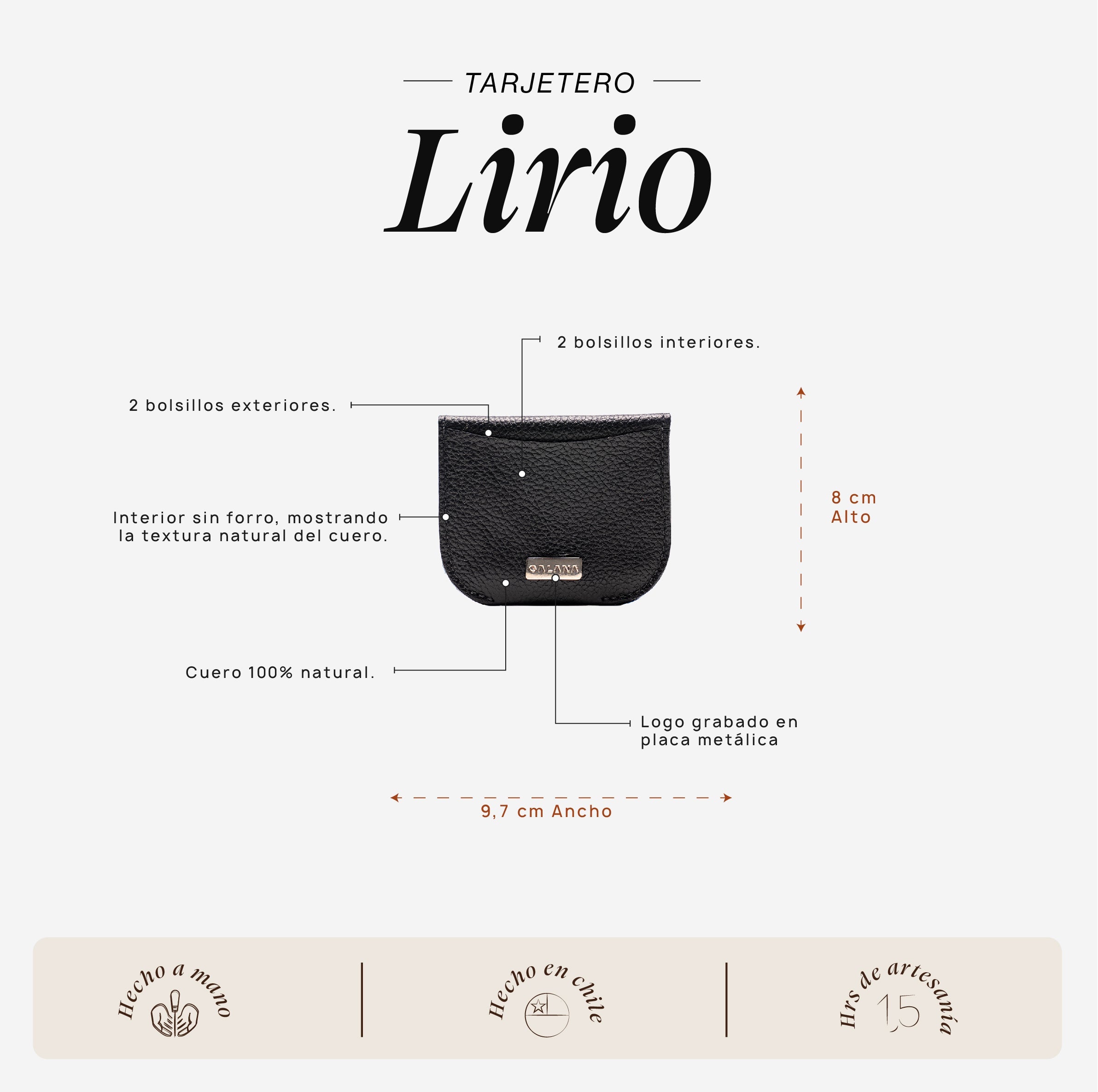 Tarjetero Lirio Negro